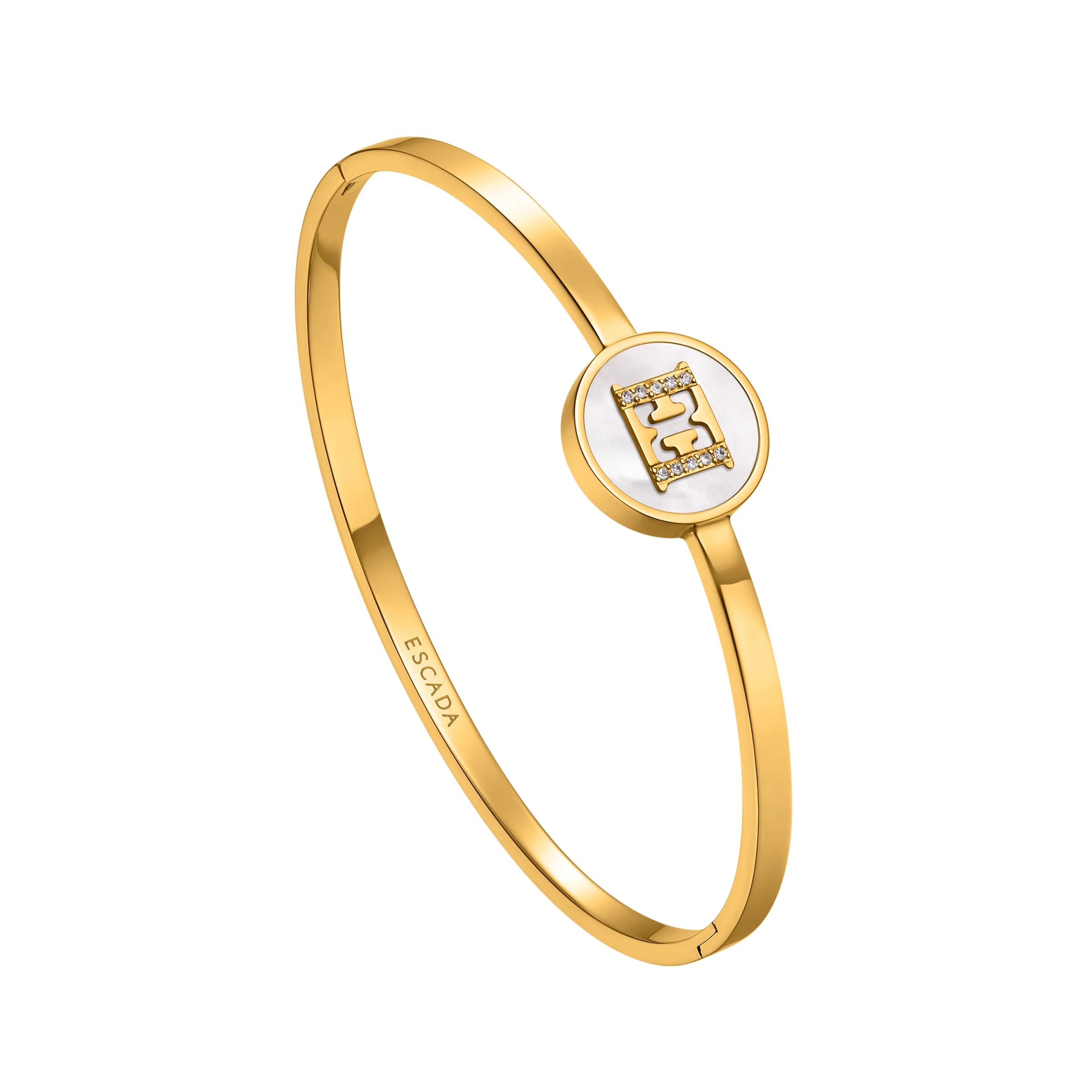 ESCADA  CAROLINE ROUND MOP MOTIF WITH ESCADA LOGO BANGLE - Image 2