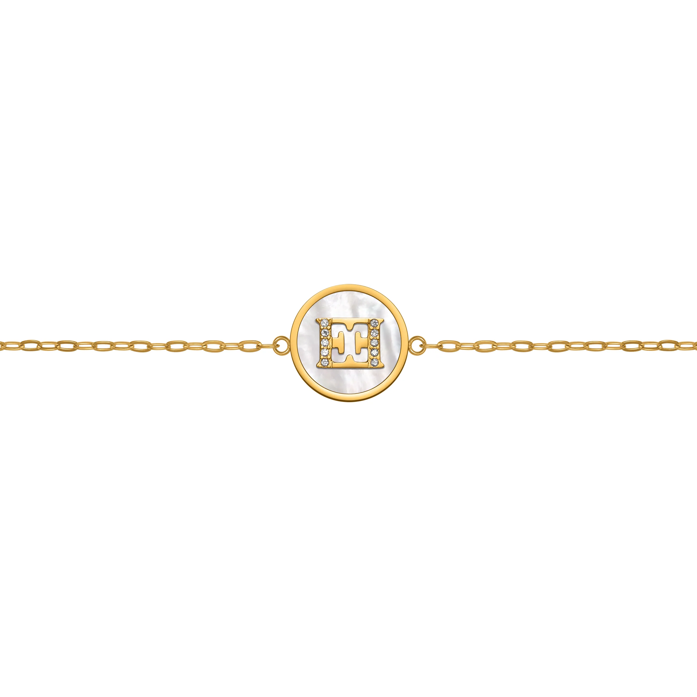 ESCADA CAROLINE ROUND MOP MOTIF WITH ESCADA LOGO BRACELET - Image 2