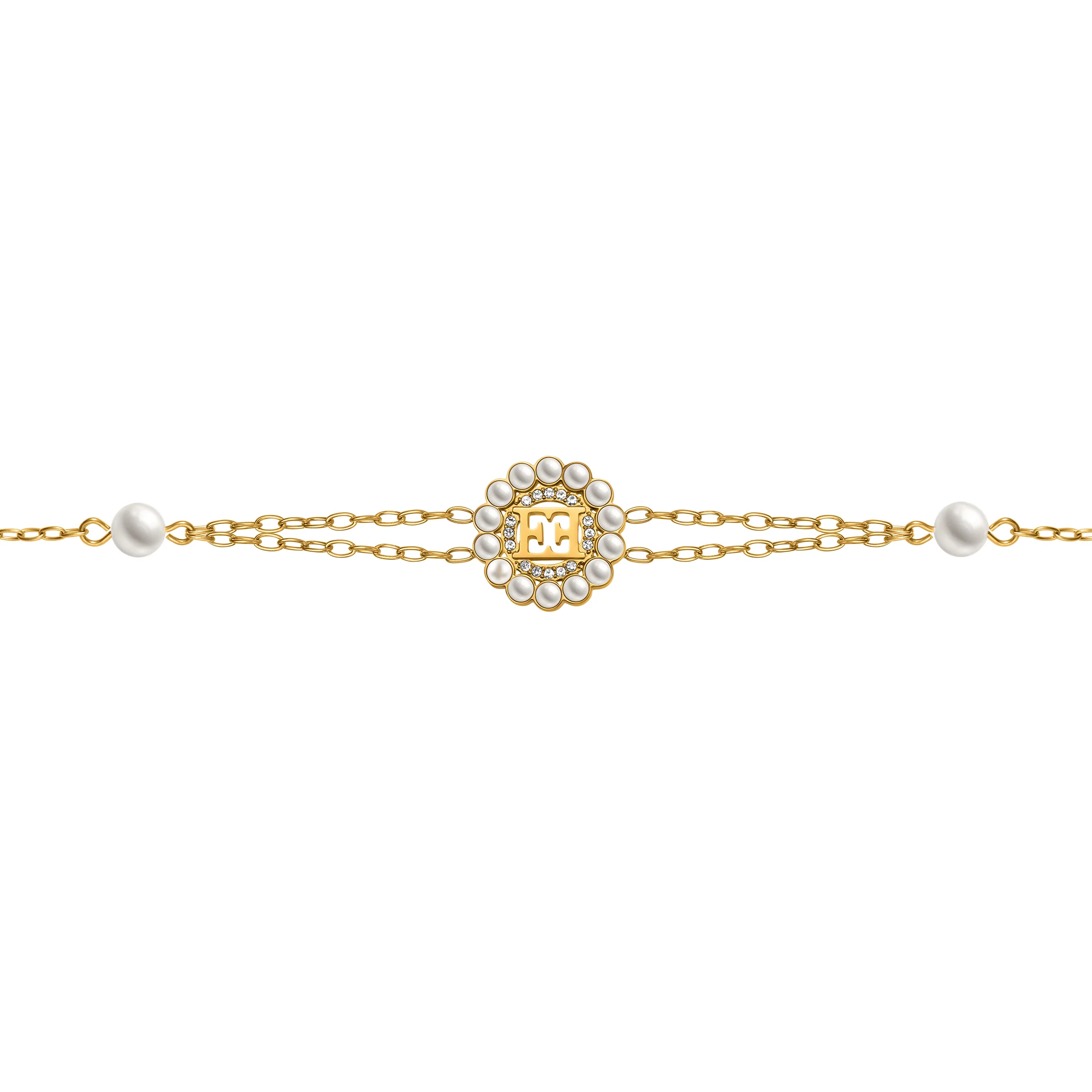 ESCADA CLARA ROUND PEARLS RING CNT LOGO BRACELET - Image 2