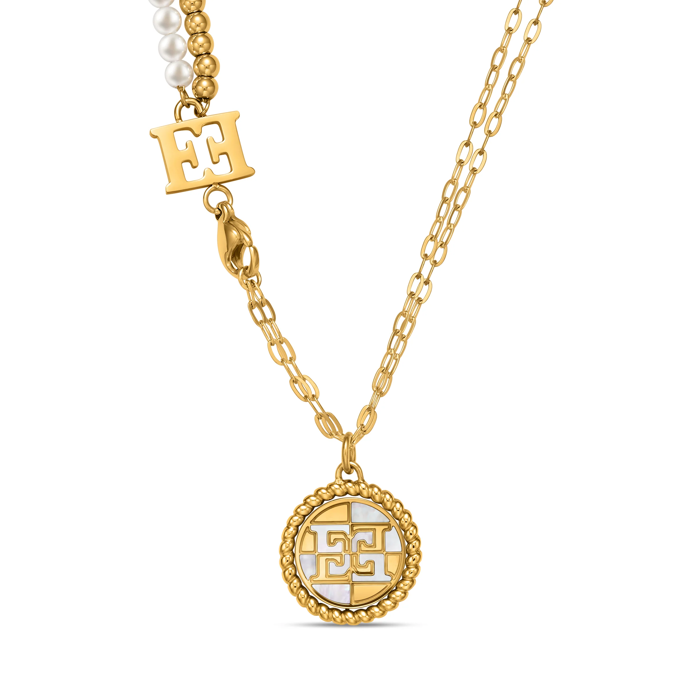 ESCADA  MADELENE GP MOP NECKLACE WITH DETATCHABLE BRACELET - Image 2
