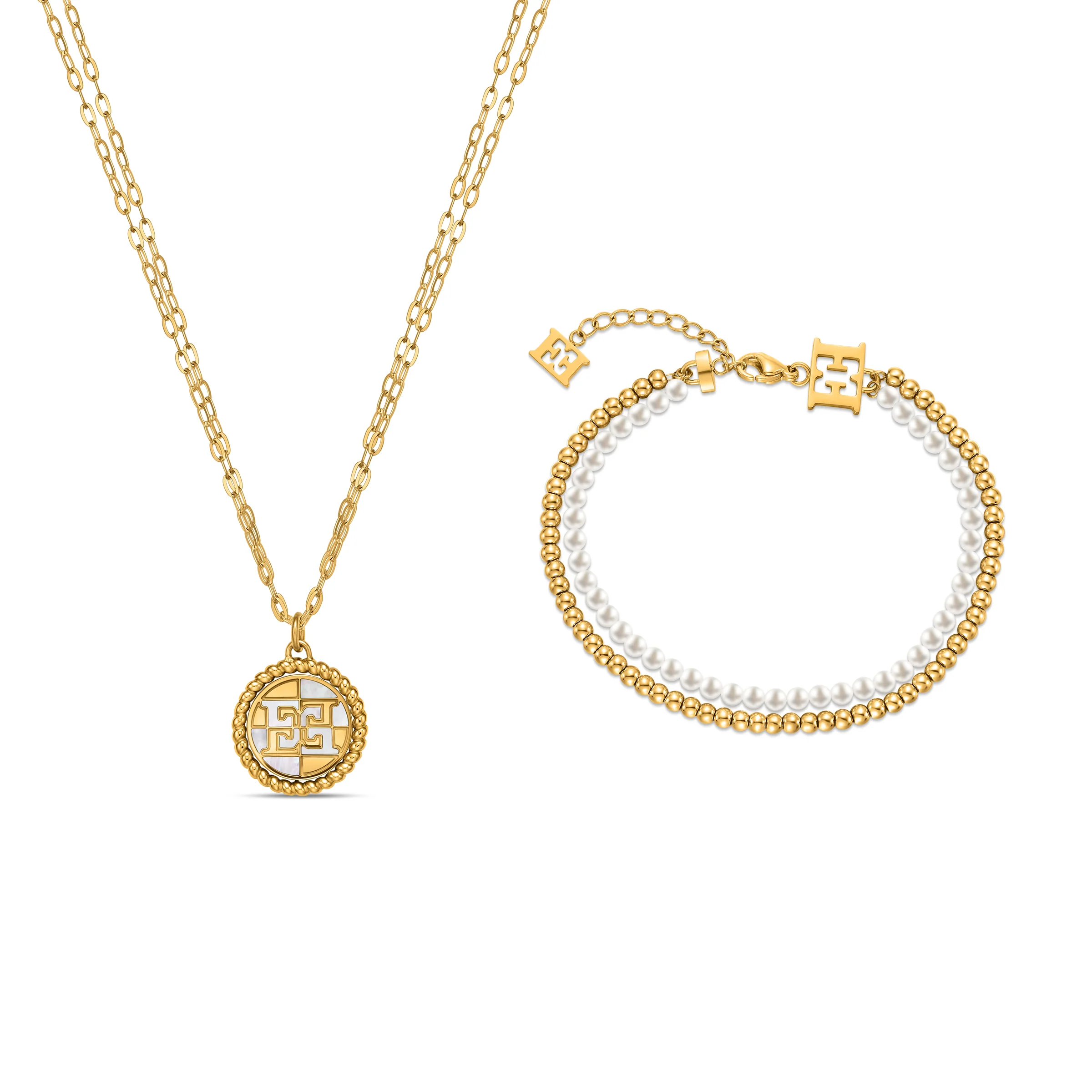 ESCADA  MADELENE GP MOP NECKLACE WITH DETATCHABLE BRACELET - Image 4