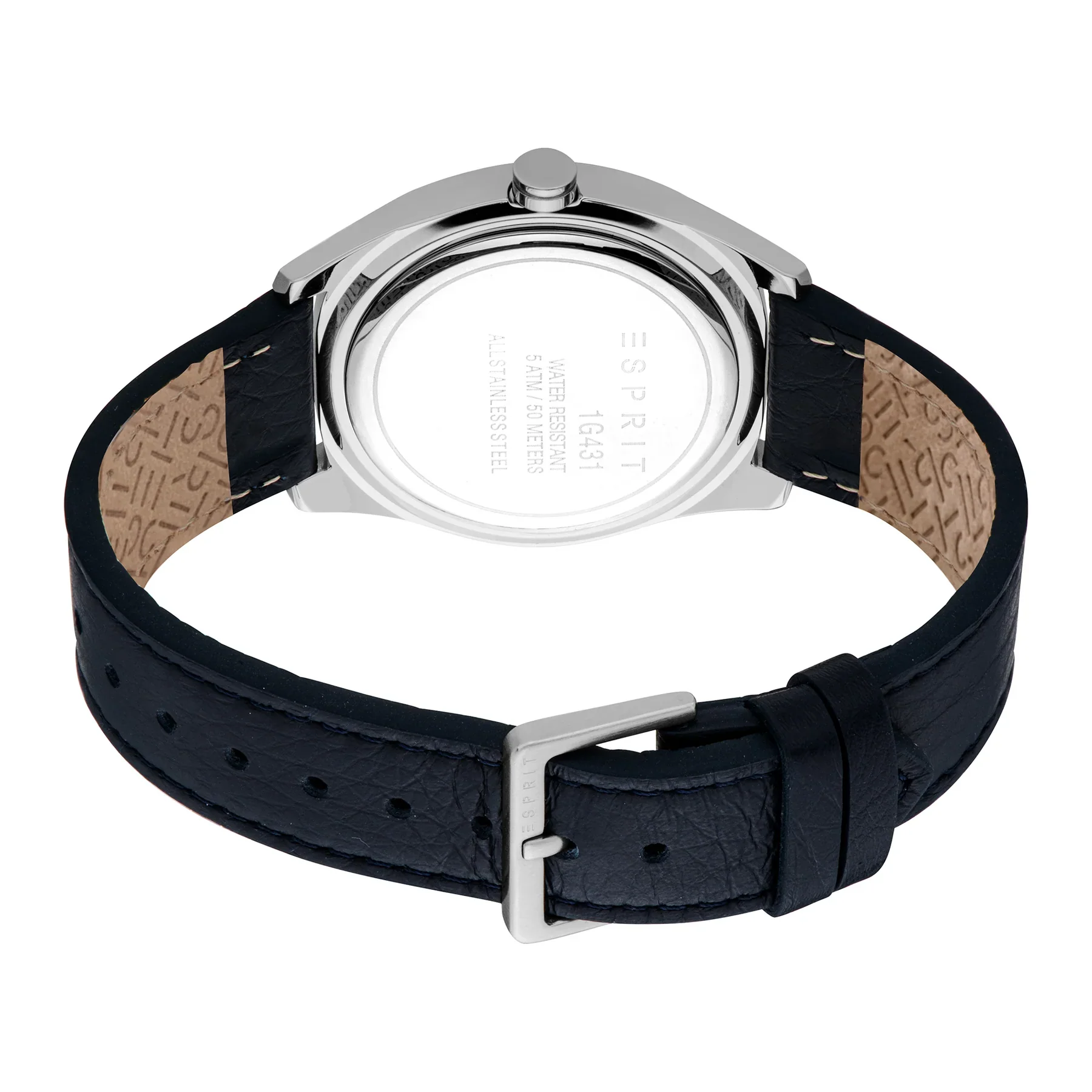 Esprit Johnny II Gents Blue Dial Silver Stainless Steel Case Blue Leather Strap Watch - Image 3