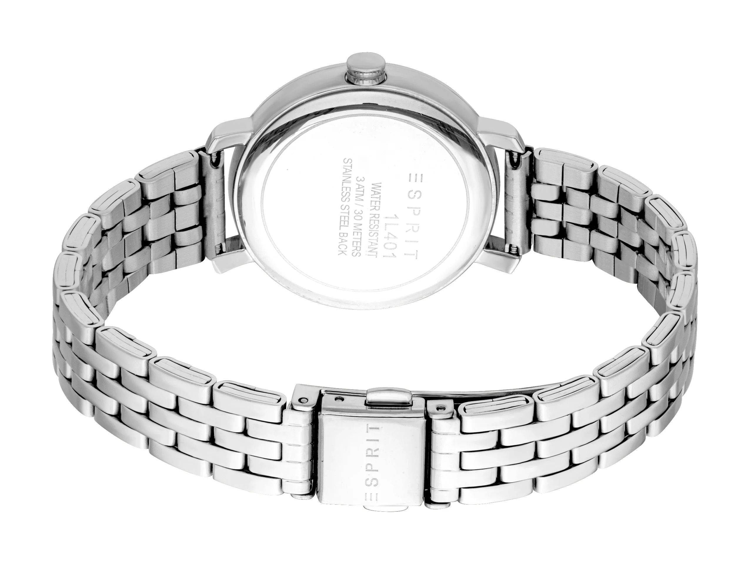 Esprit Women’s Silver Watch with Blue Dial and Crystal Bezel - Image 3