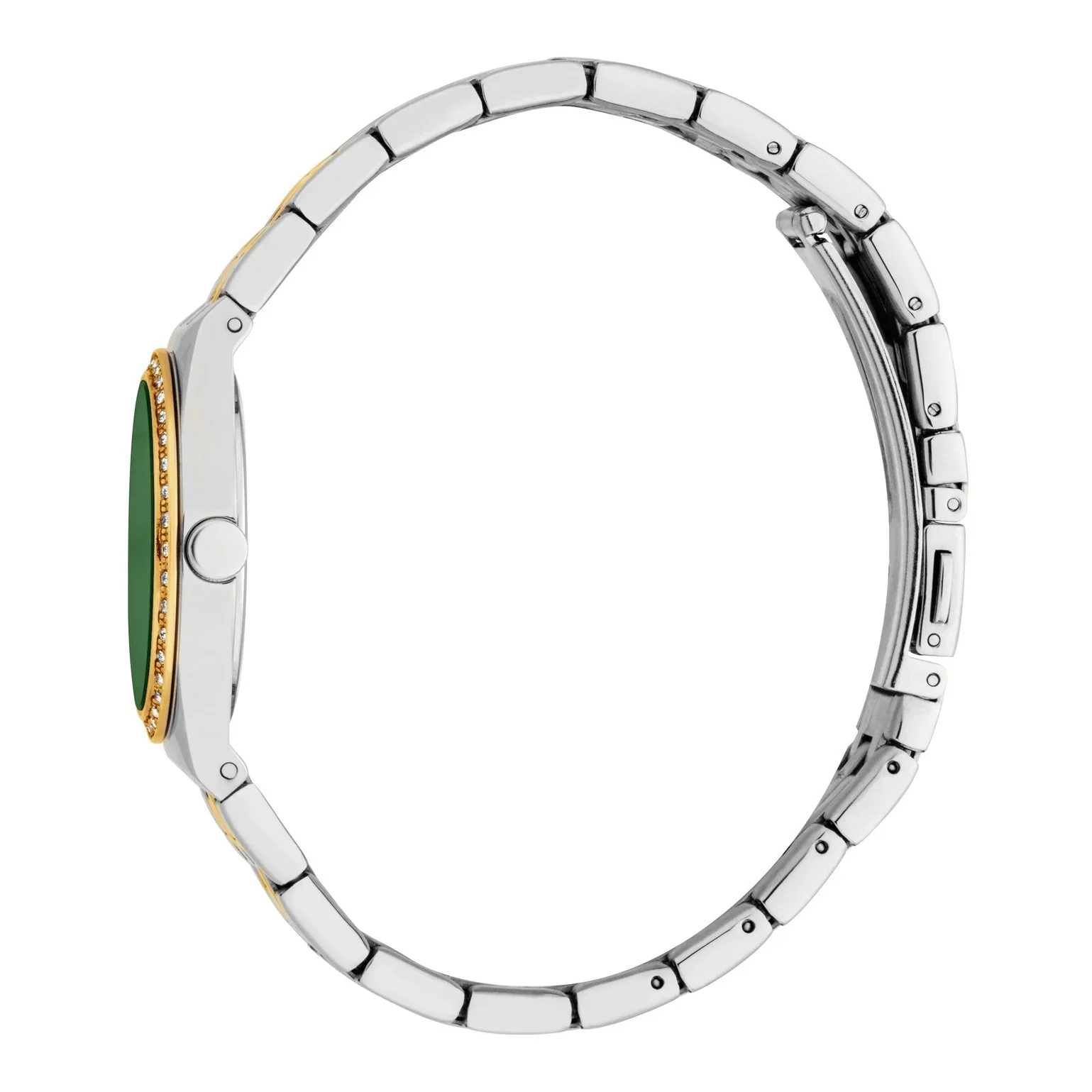 Esprit ladies Green Dial Two-Tone Stainless Steel Watch with Crystal-Accented Bezel - Image 2