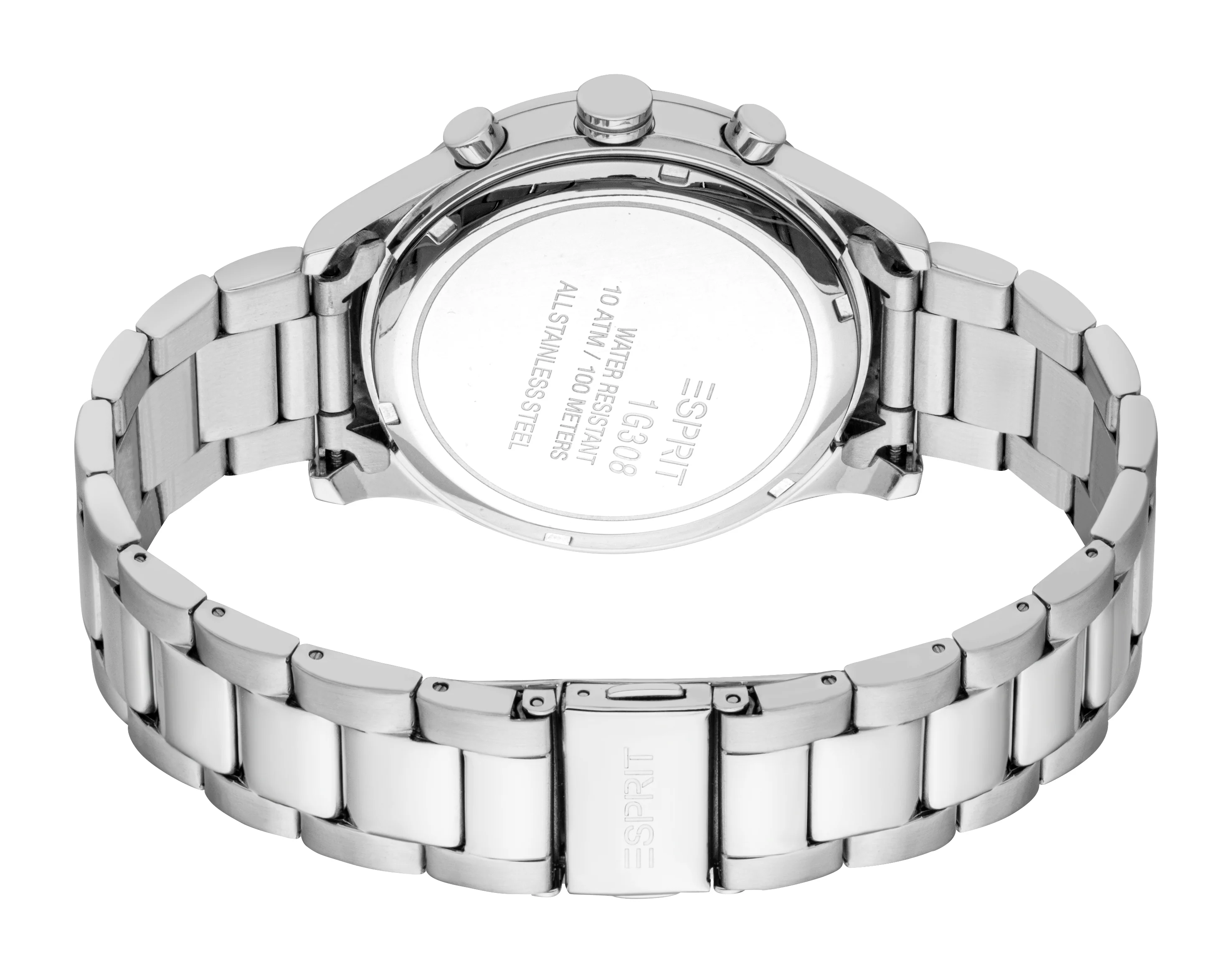 Esprit Logan Men's Silver Dial and Stainless Steel Bracelet Watch - Image 3