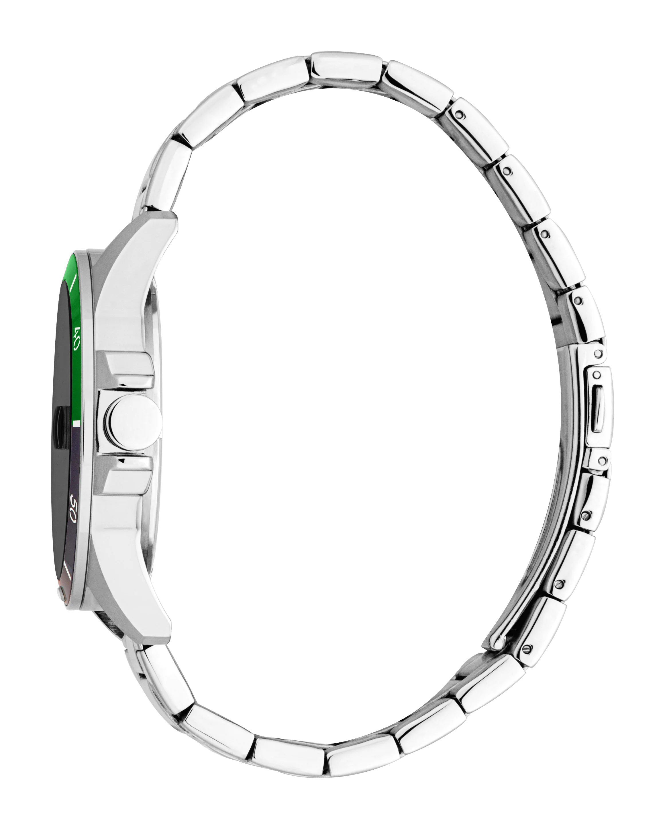 Esprit Men’s Black Dial Watch – Green Bezel, Stainless Steel Bracelet, 10 ATM Water Resistant - Image 2
