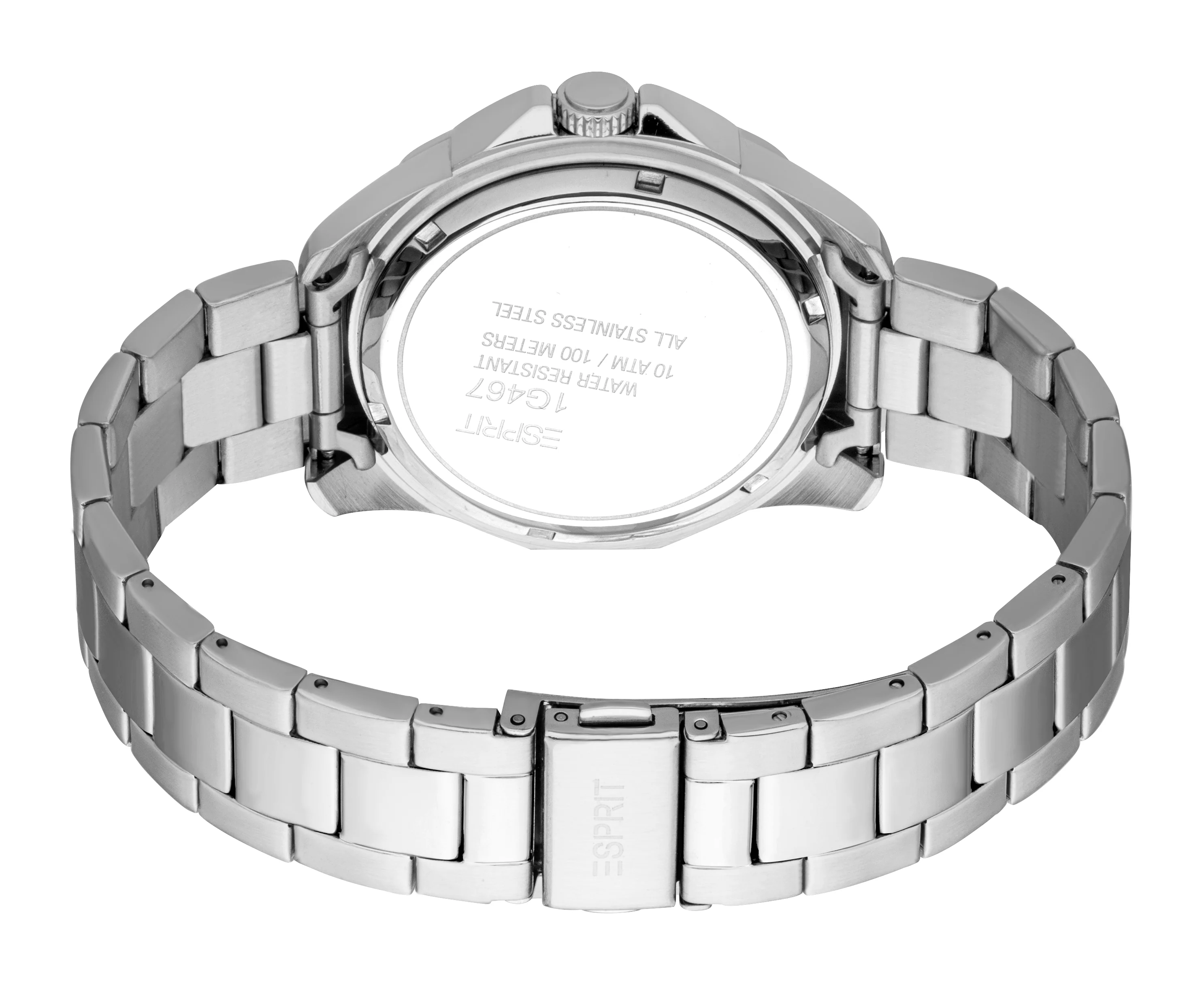 Esprit Men’s Octagon Blue Dial Watch – Stainless Steel Bracelet, 10 ATM Water Resistant - Image 3