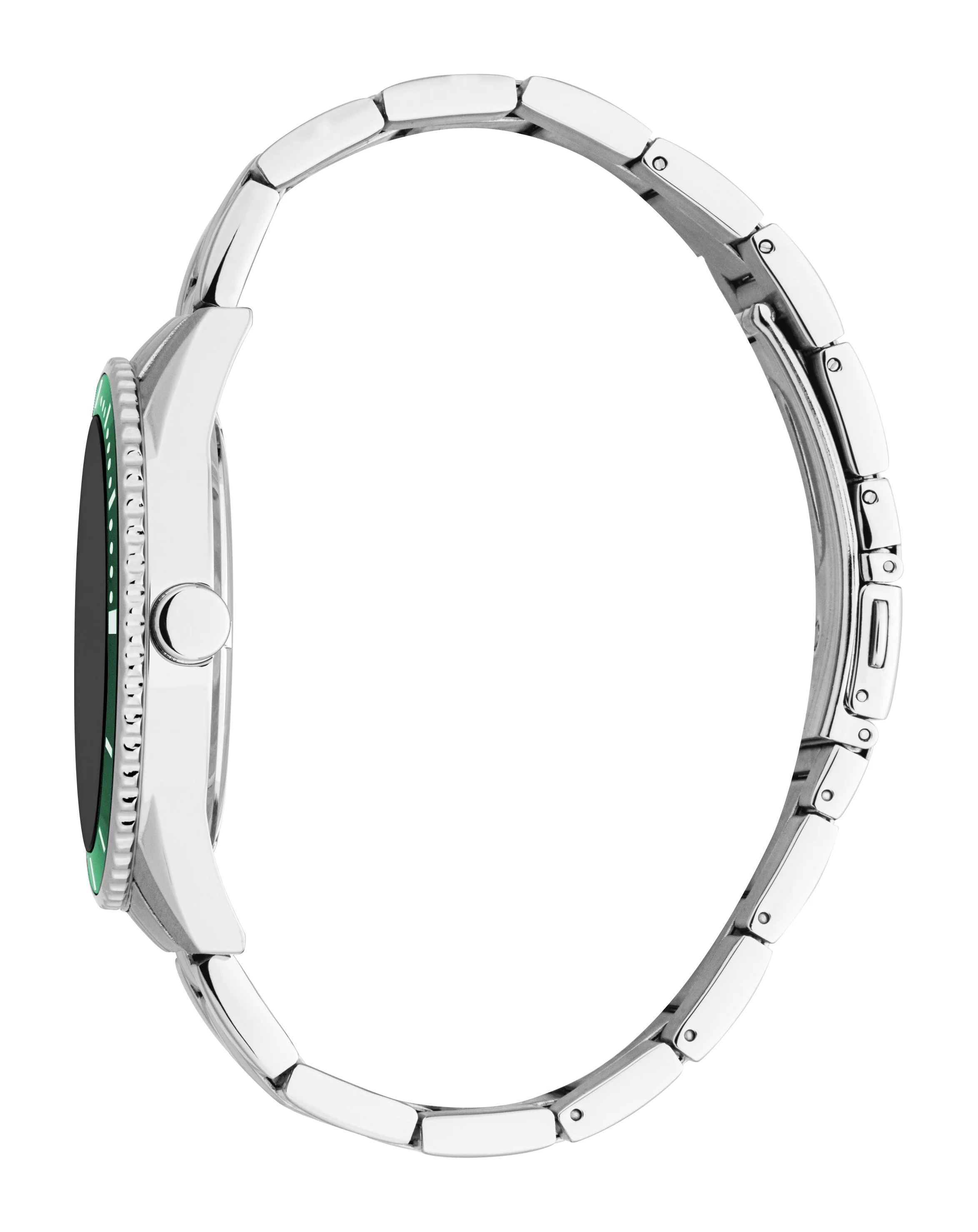 Esprit Men's Black Dial Silver-Tone & Green Bezel Watch - Image 2