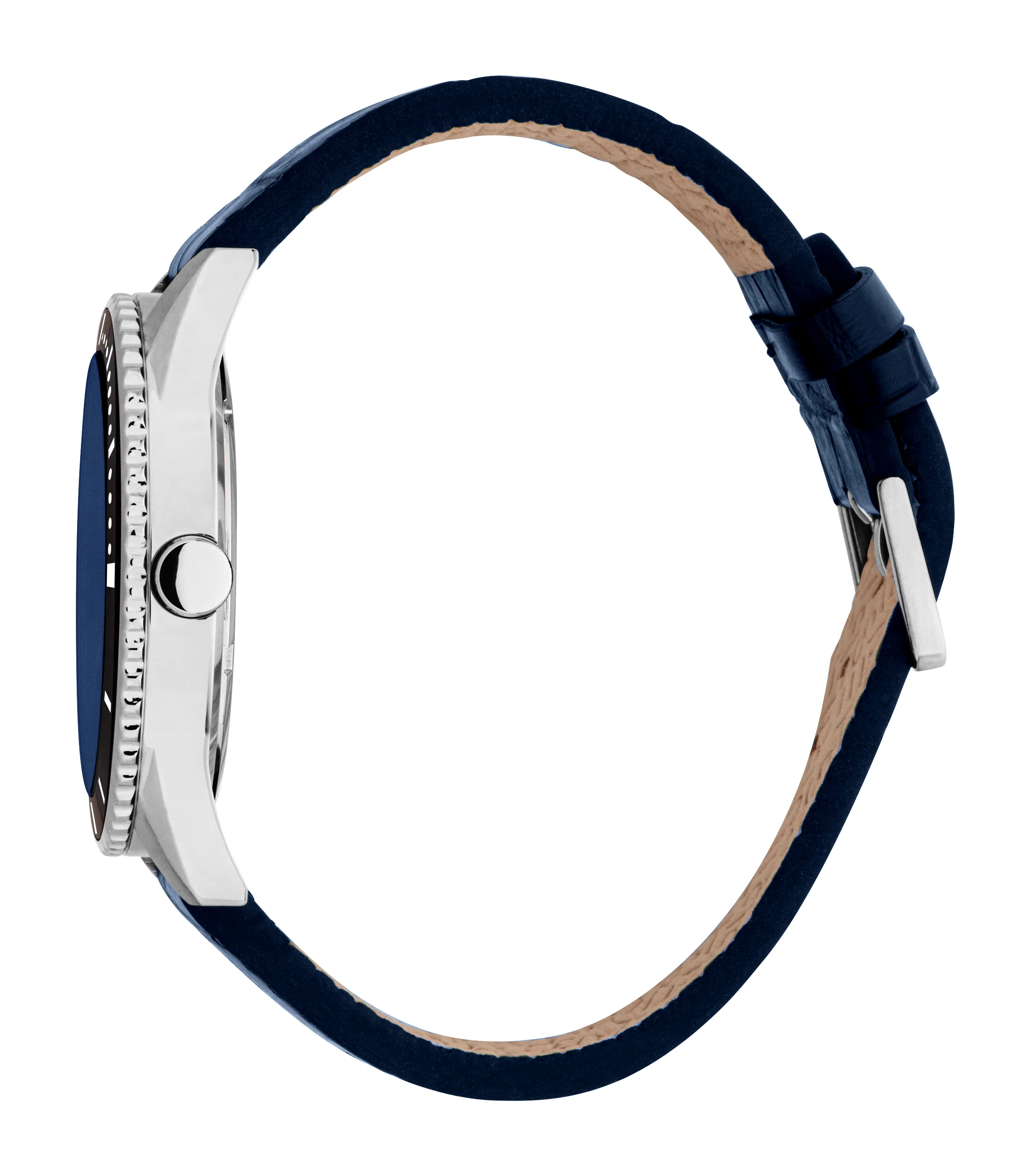 Esprit Men's Blue Dial Silver-Tone Case & Blue Leather Strap Watch - Image 2