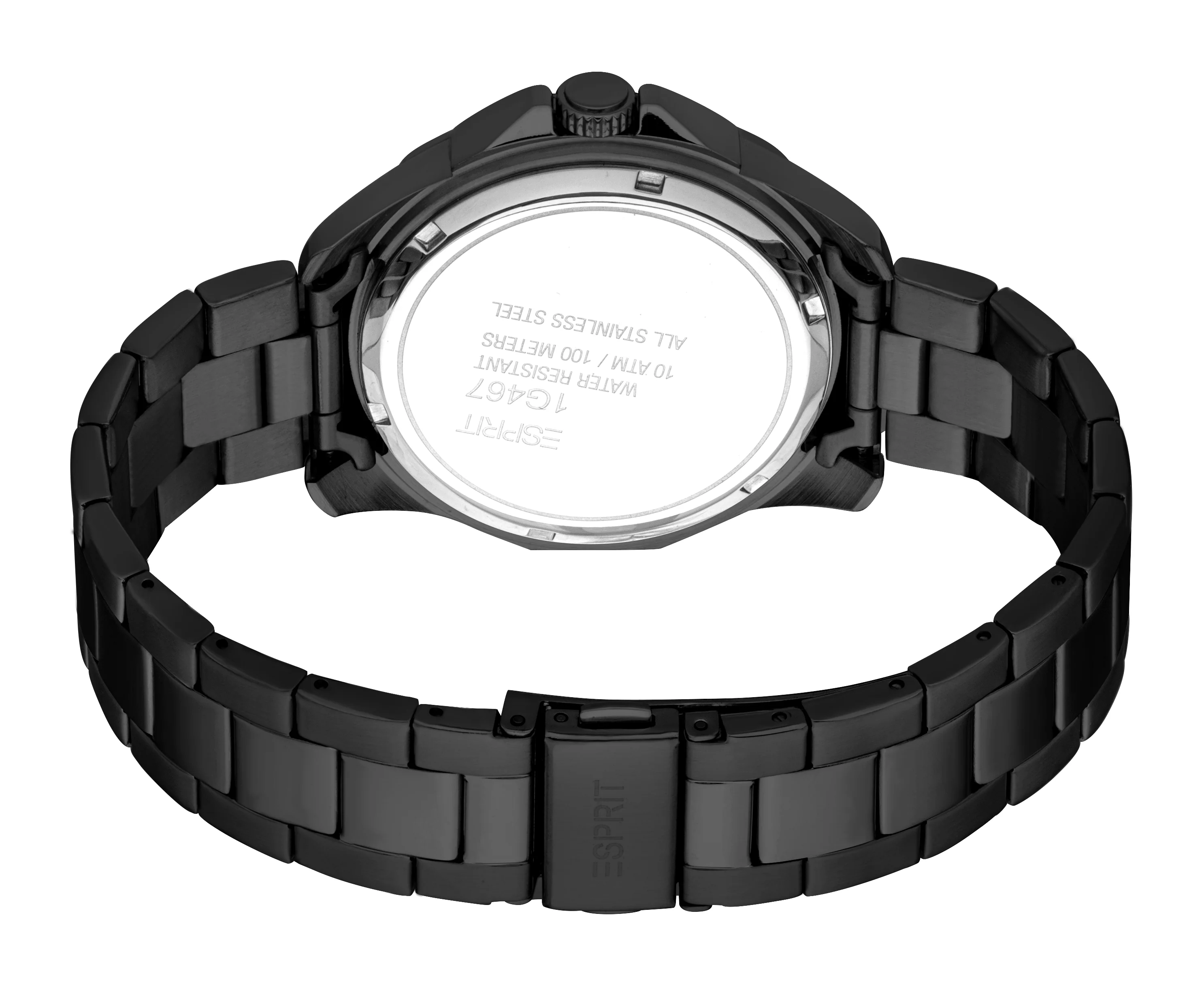 Esprit Men's Green Dial Black Stainless Steel Watch - Image 3