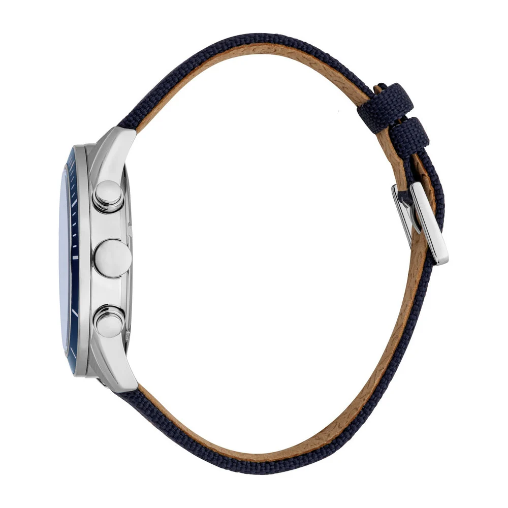 ESPRIT Men's Chronograph Watch with Silver Color Case and Dark Blue Dial, Dark Blue Nylon Strap, 10 ATM - Image 2