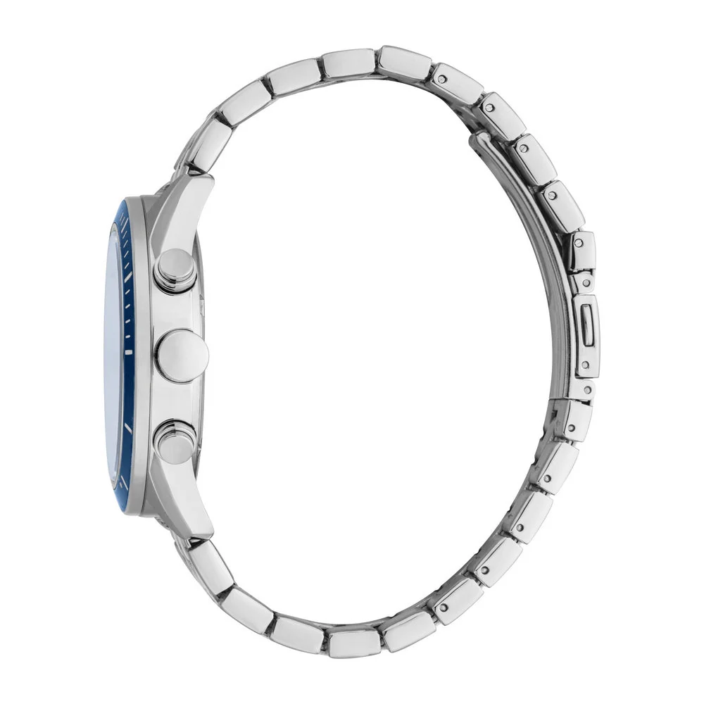 ESPRIT Men's Chronograph Watch - Silver Case, Dark Blue Dial, Stainless Steel Bracelet - Image 2