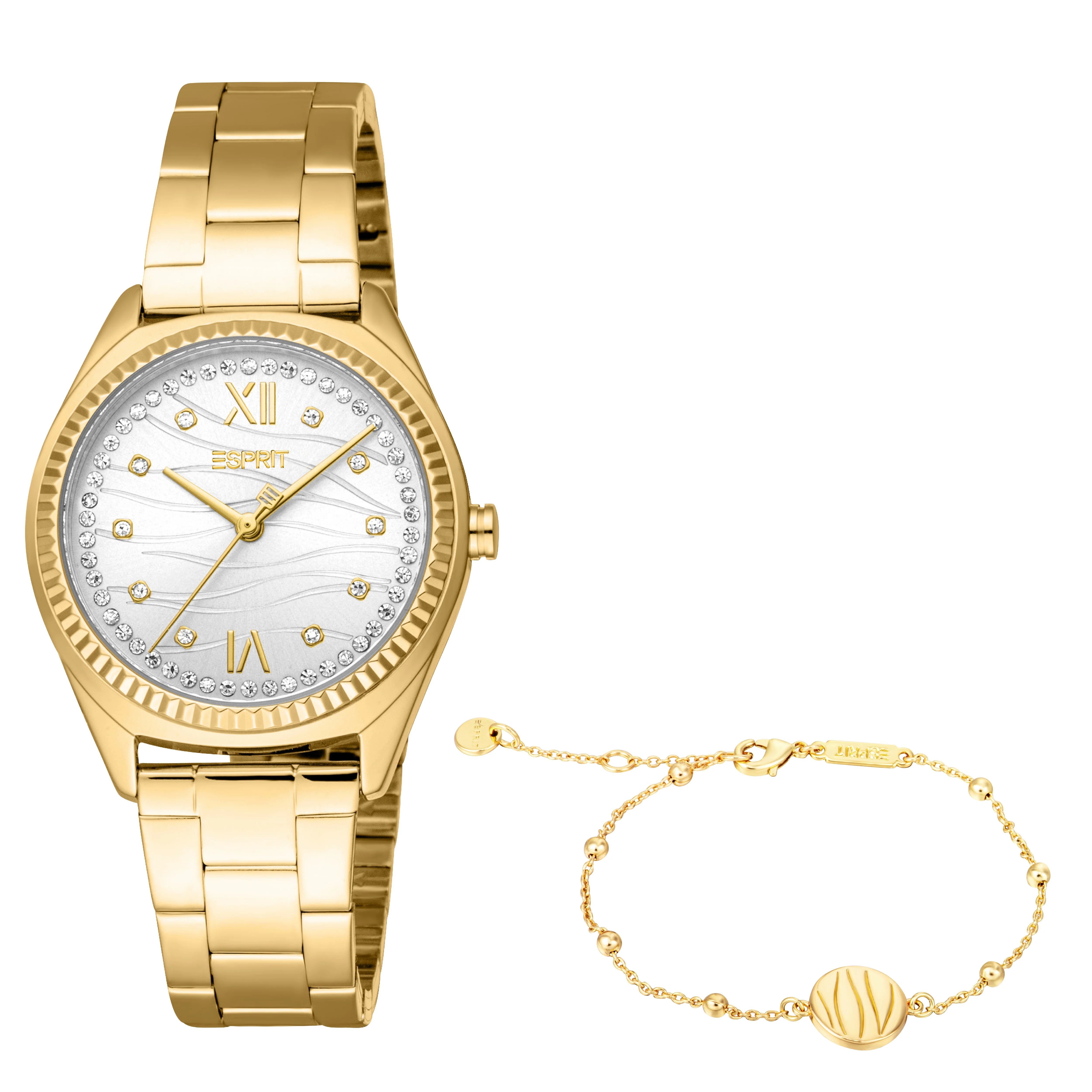 Esprit Uma S Women’s Gold-Tone Watch with Crystal Hour Markers - Image 2