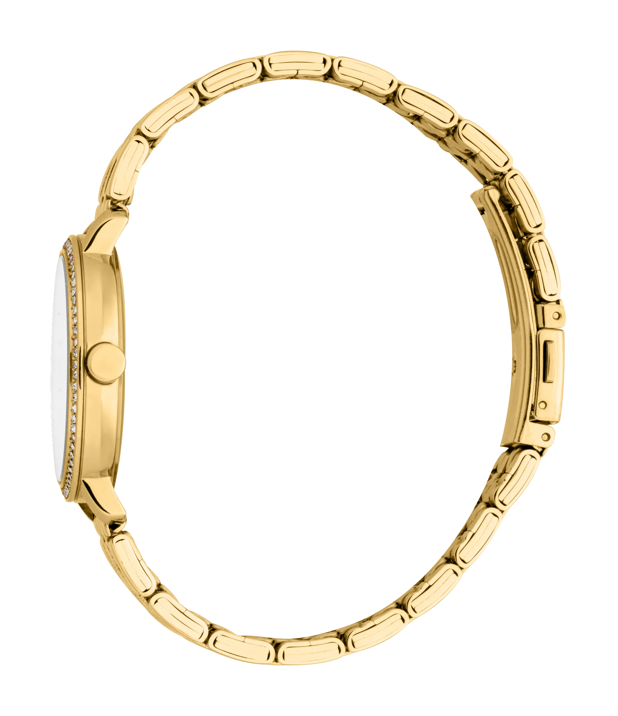 Esprit Women’s Gold Watch with Mother-of-Pearl Dial and Crystal Bezel - Image 2