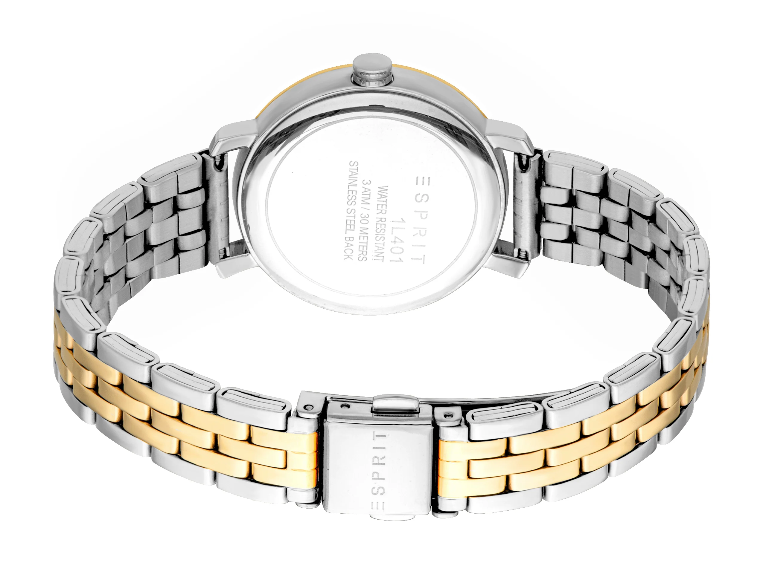 Esprit Women’s Two-Tone Watch with Green Dial and Crystal Bezel - Image 3
