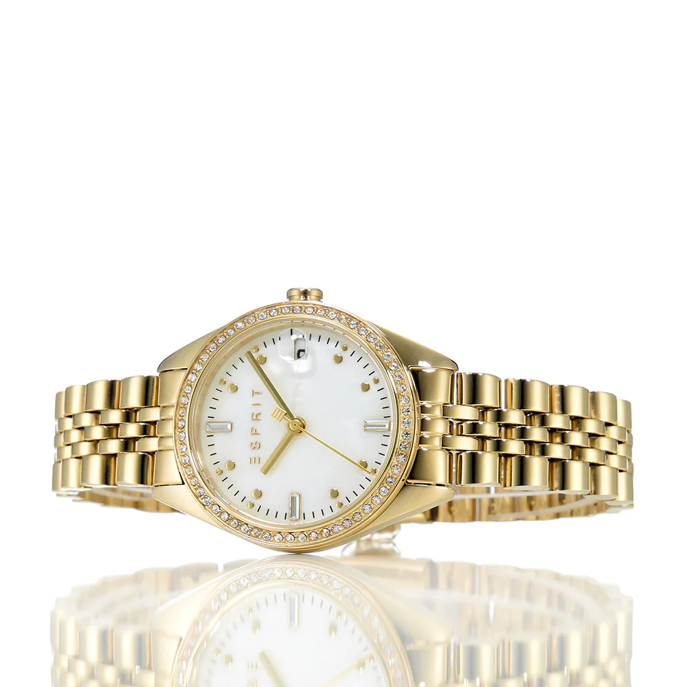 Esprit  Women Watch Gold Color Case White MOP Dial - Image 2