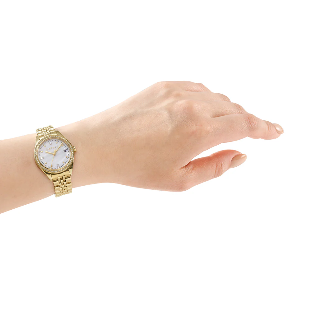 Esprit  Women Watch Gold Color Case White MOP Dial - Image 3