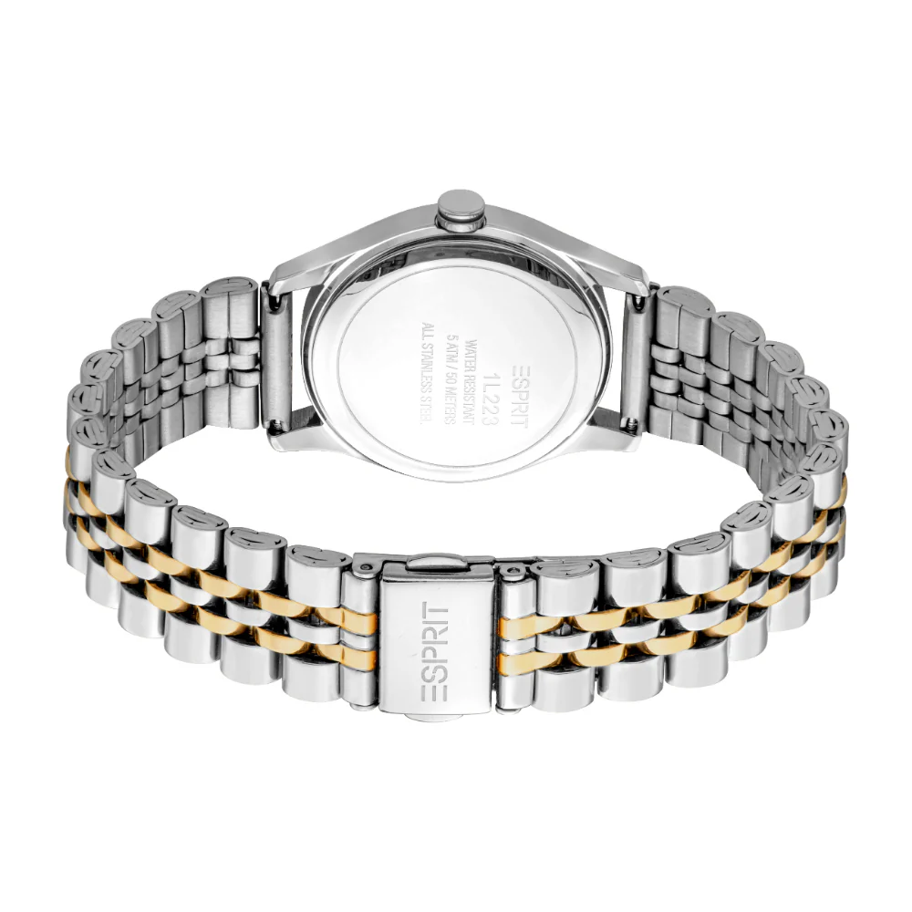 ESPRIT Women's Two Tone Silver & Gold Color Watch with Date Function - Image 2