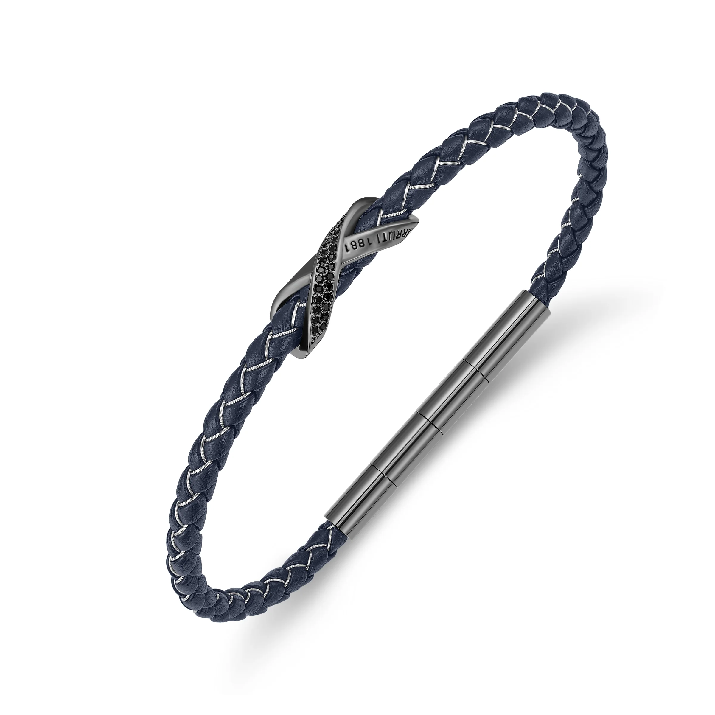 FRANCO IP GUN NAVY LEATER BRACELET - Image 2