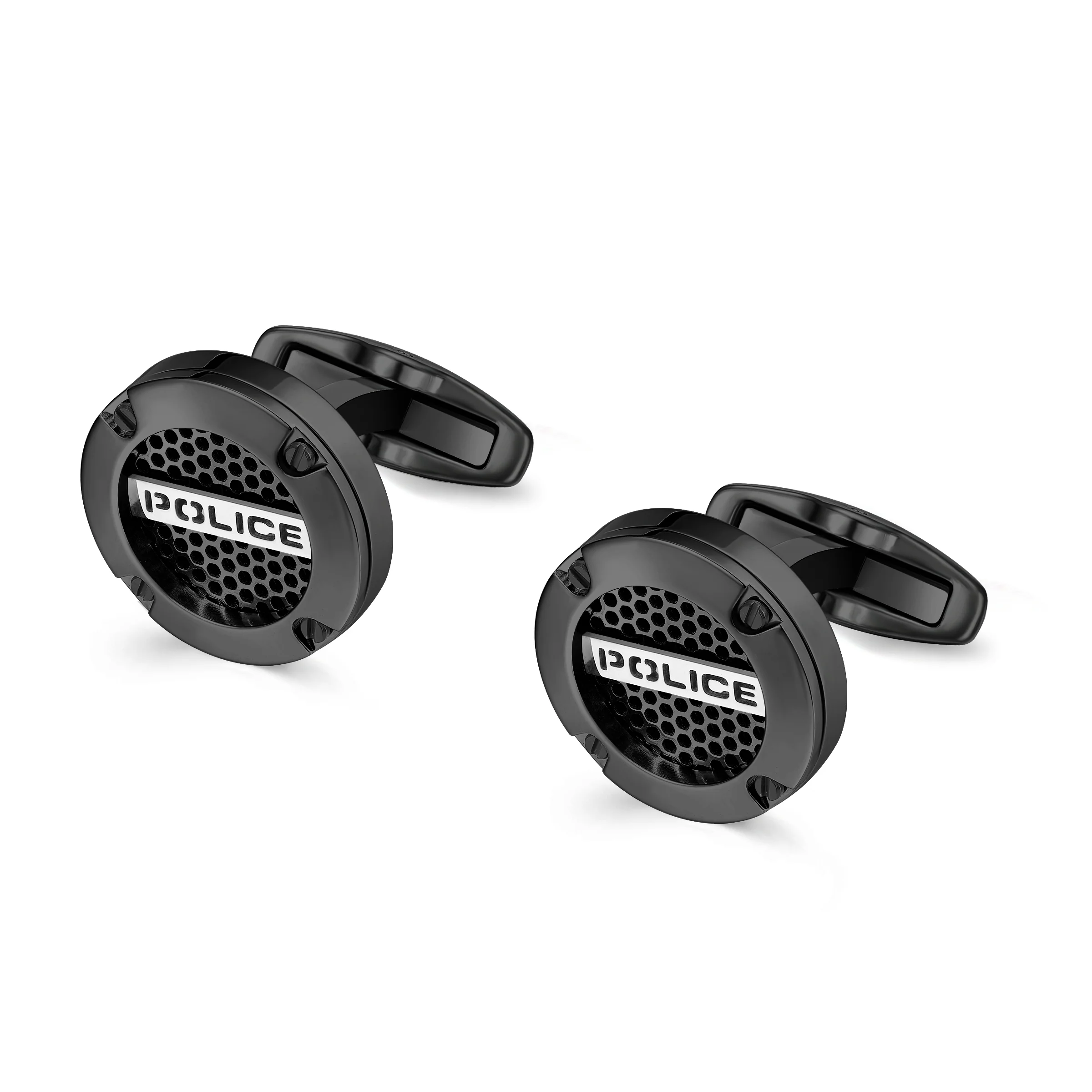 FUSION IPBLACK SS NET &amp; SCREW CUFFLINKS - Image 2