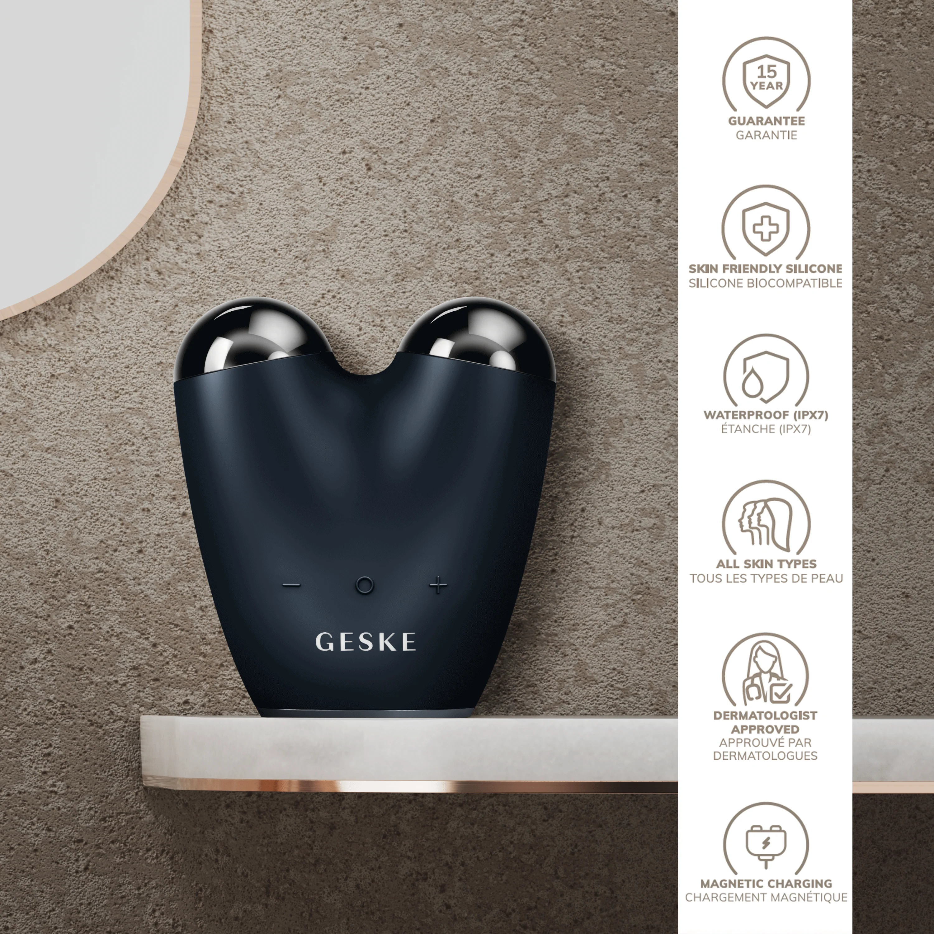 Geske MicroCurrent Face-Lifter | 6 in 1 - Black - Image 2