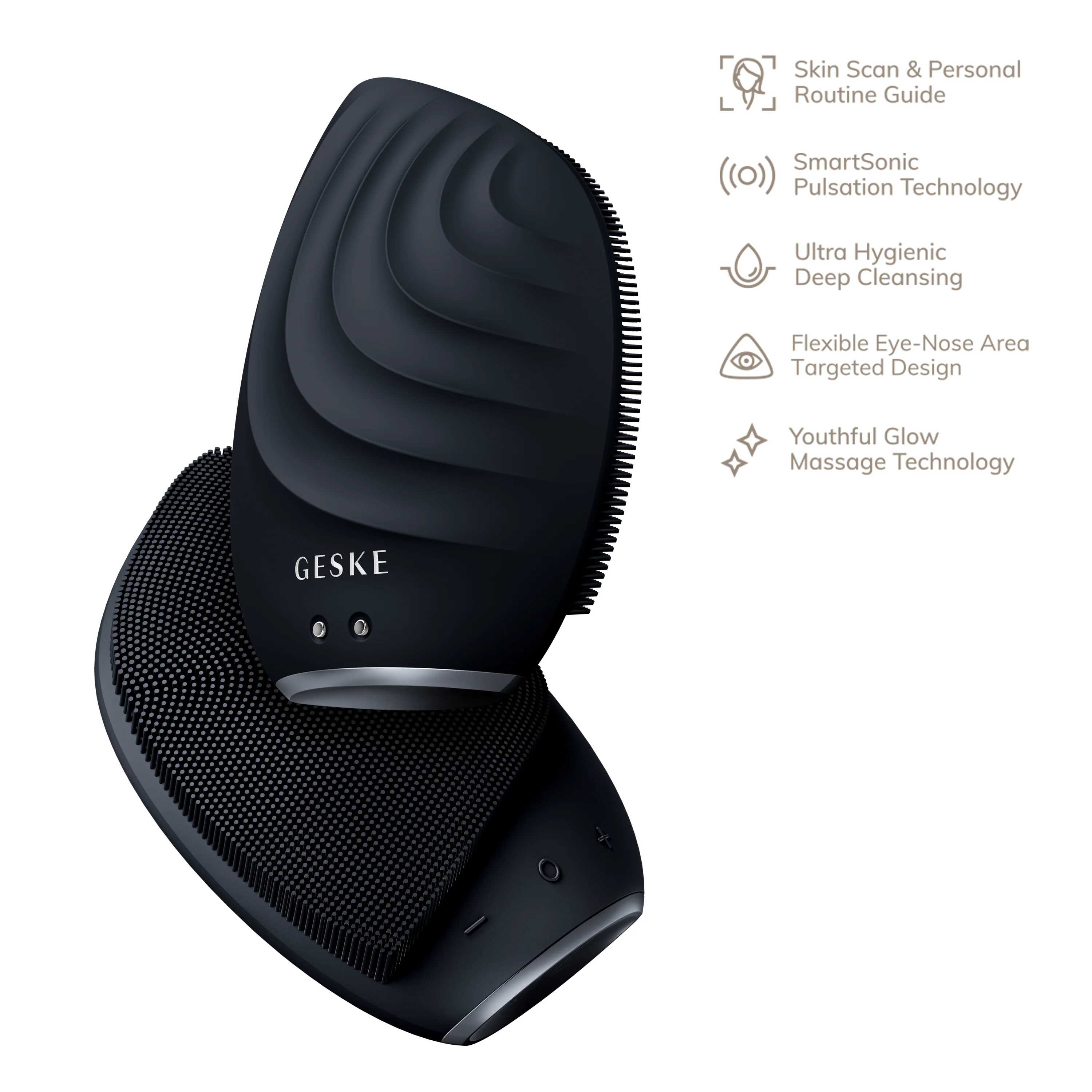 Geske Sonic Facial Brush | 5 in 1 - Black - Image 3