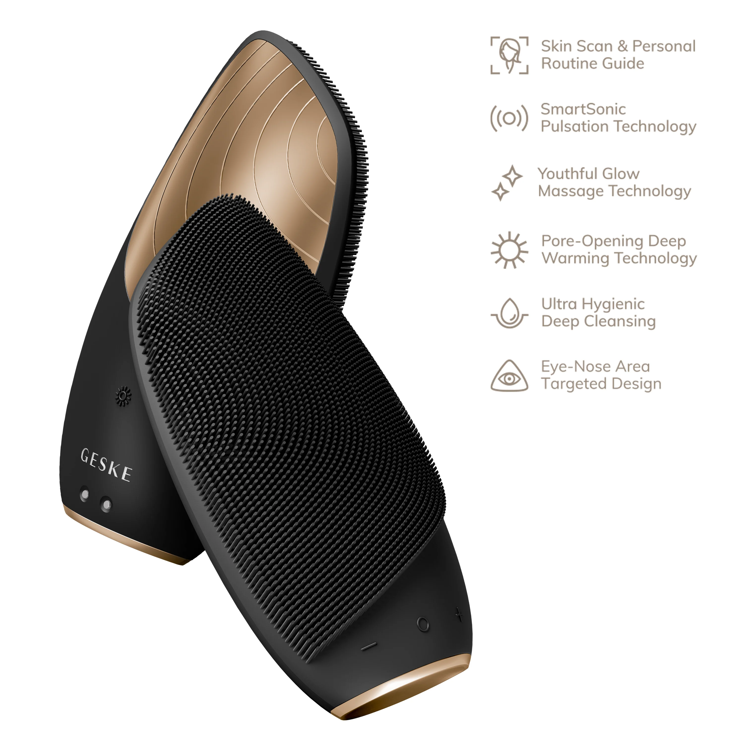Geske Sonic Thermo Facial Brush | 6 in 1 - Gray - Image 3