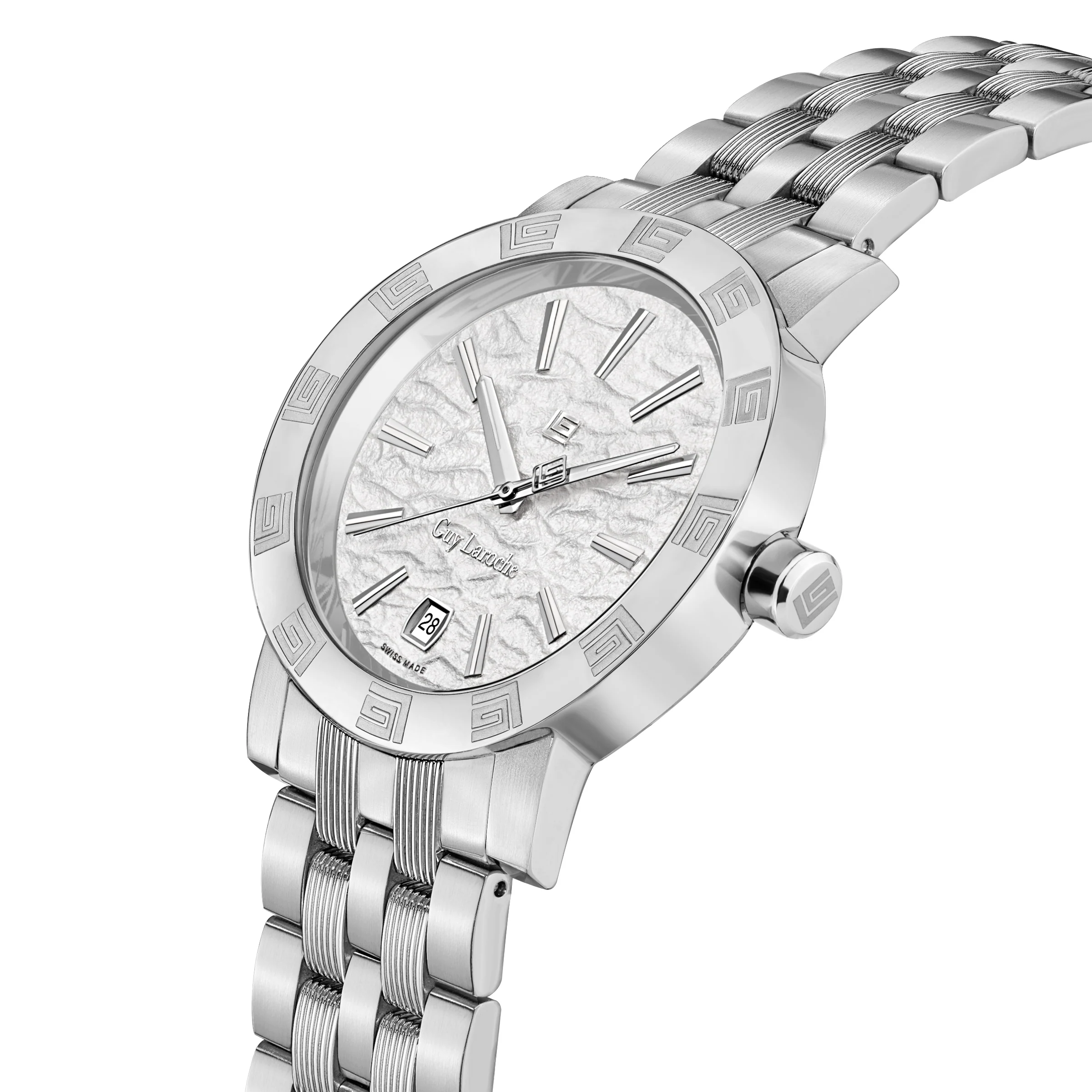 Guy Laroche Alex Gents White Dial Stainless Steel Watch - Image 2