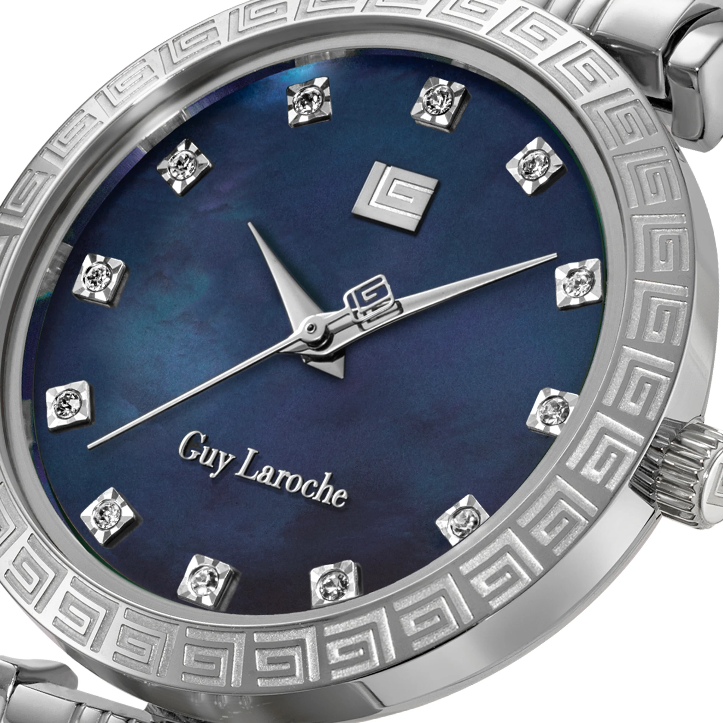 Guy Laroche - Blue Mop Stone Dial Women's Watch with Stainless Steel Bracelet - Image 3