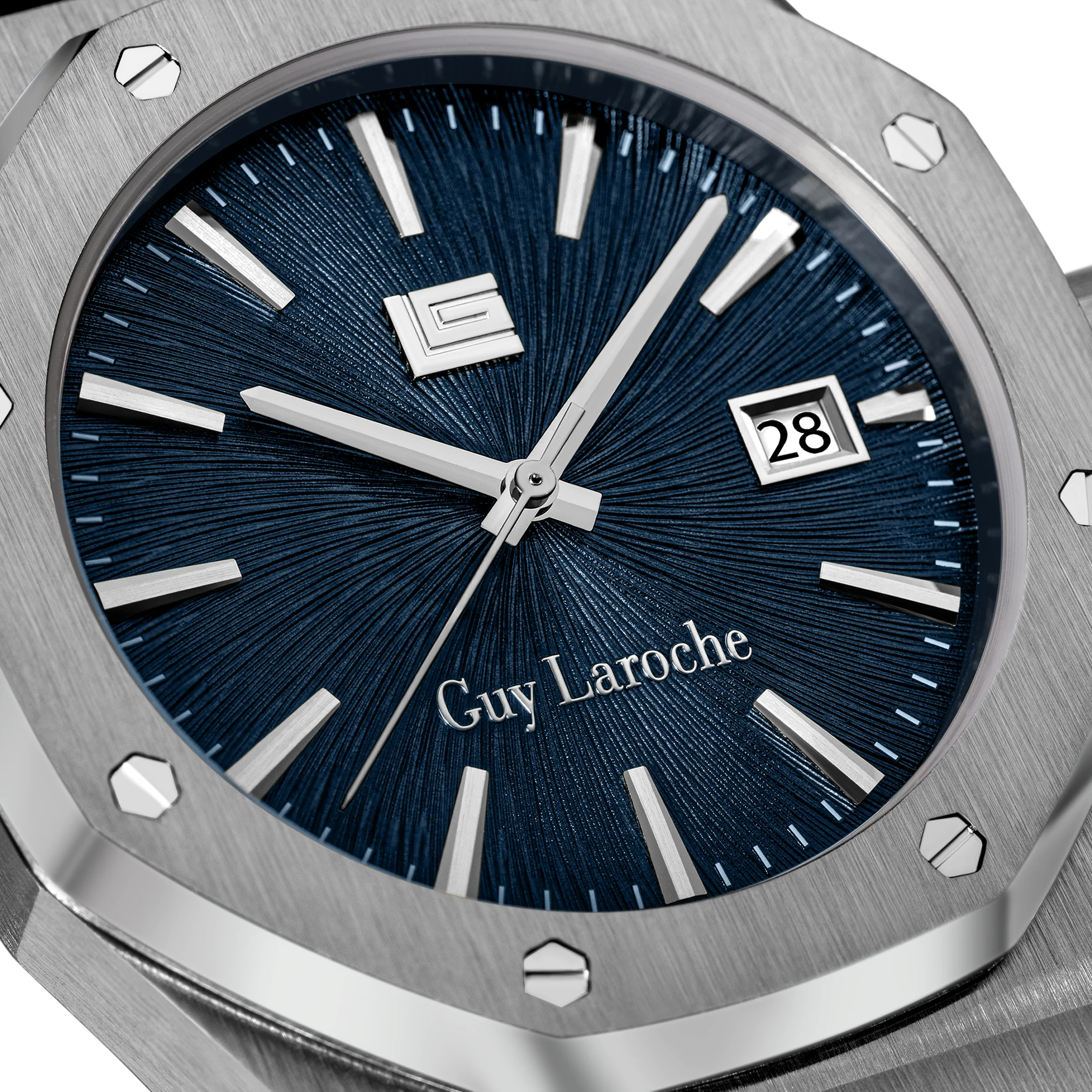 Guy Laroche Blue Pattern Dial Watch - Image 3