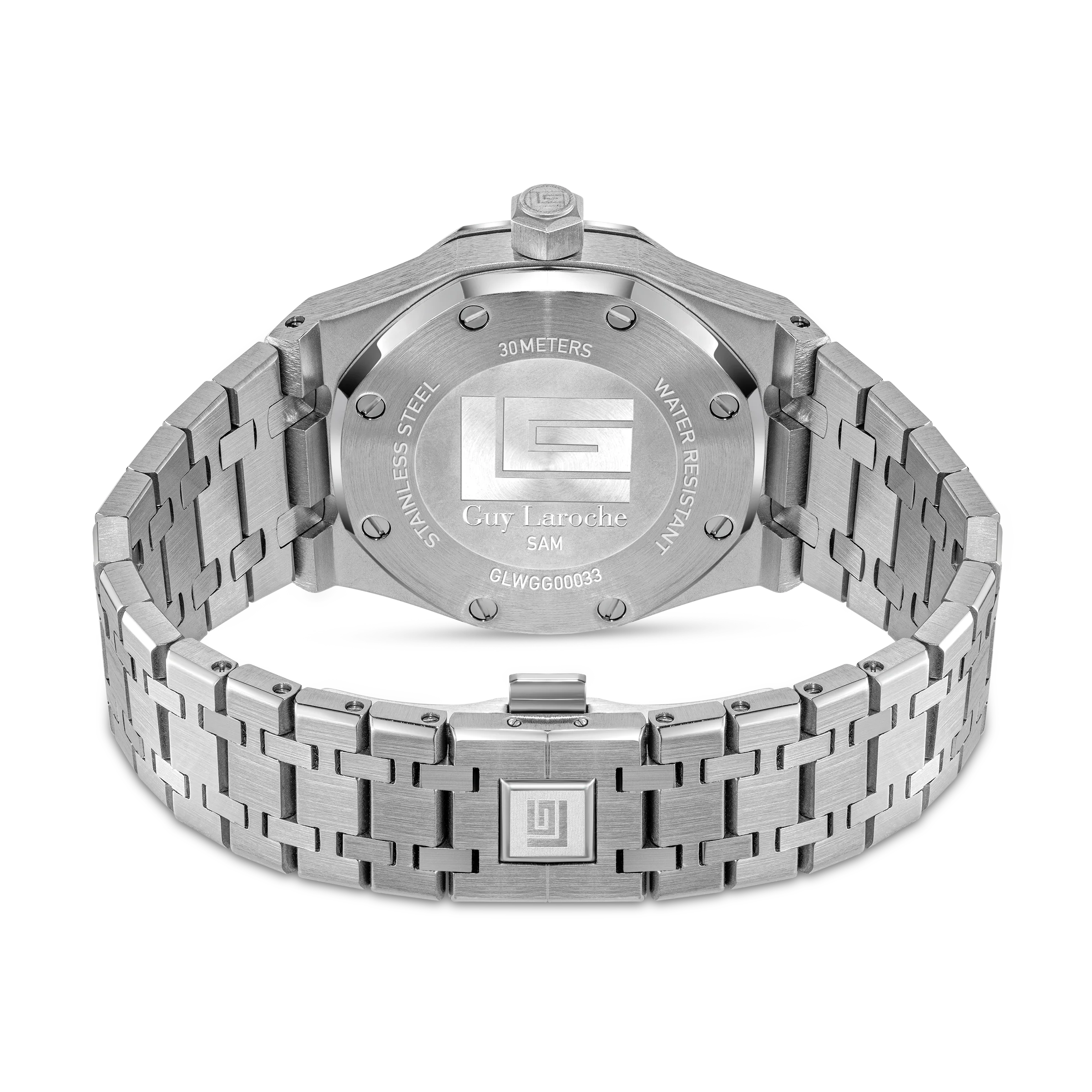 Guy Laroche Blue Pattern Dial Watch - Image 4