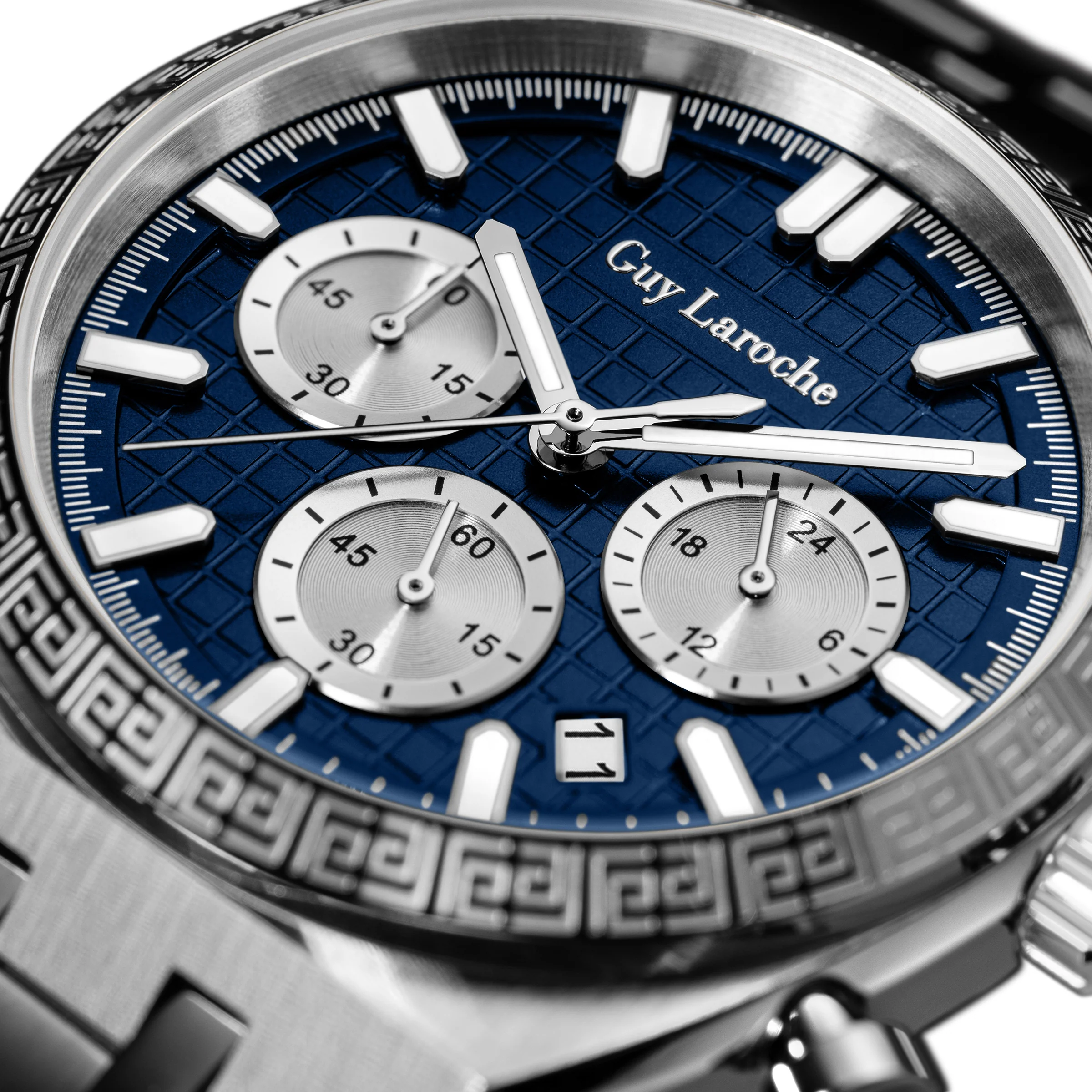 Guy Laroche Blue Pattern Dial Watch - Image 4