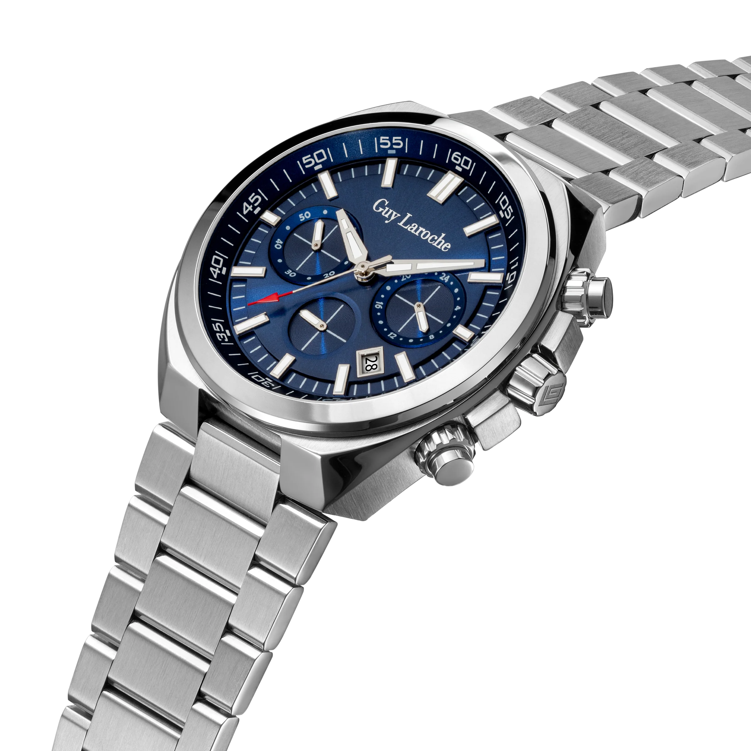 Guy Laroche Blue Sunray Dial Watch - Image 3