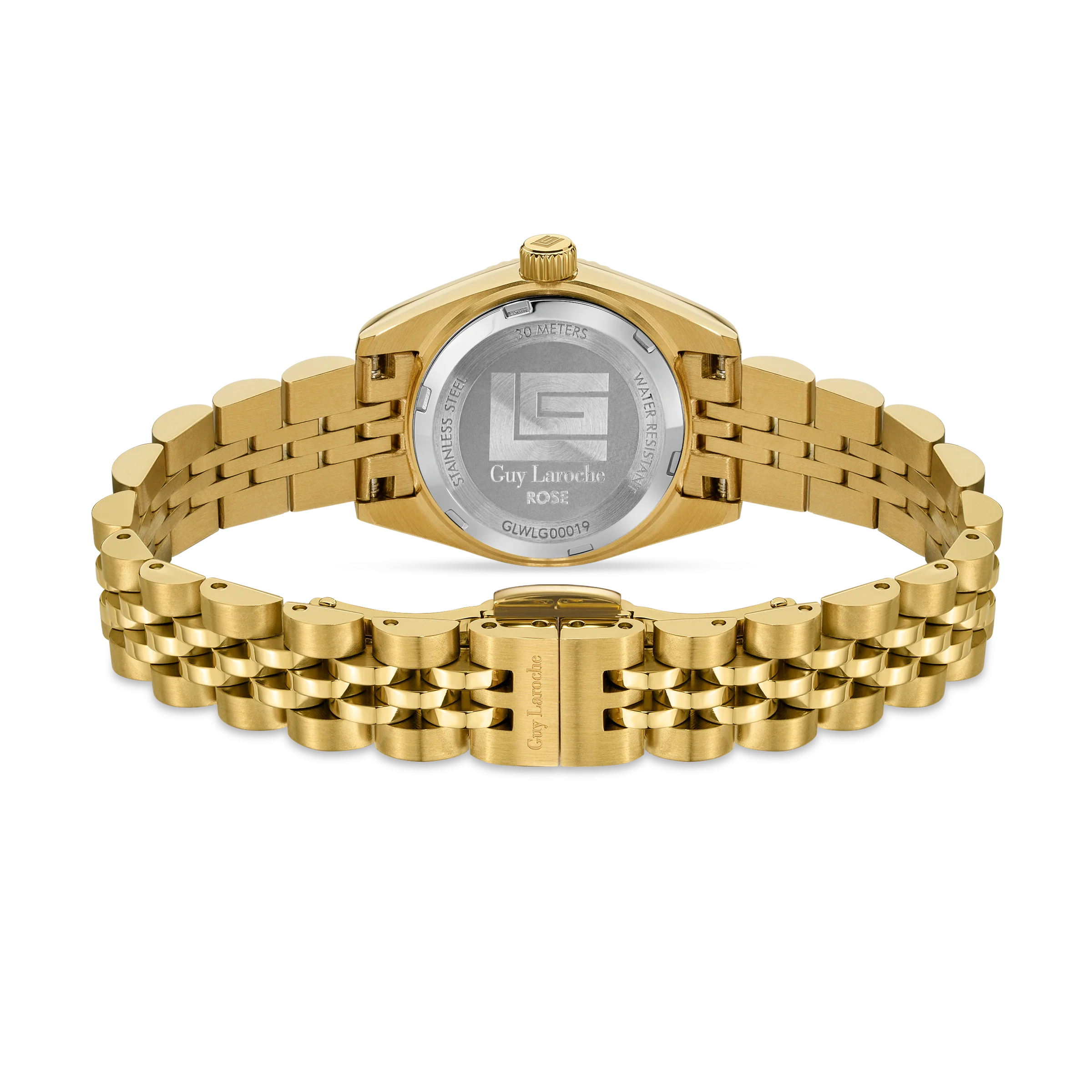 Guy Laroche - Brown Mop Stone Dial Gold Plated Bracelet Women's Watch - Image 4