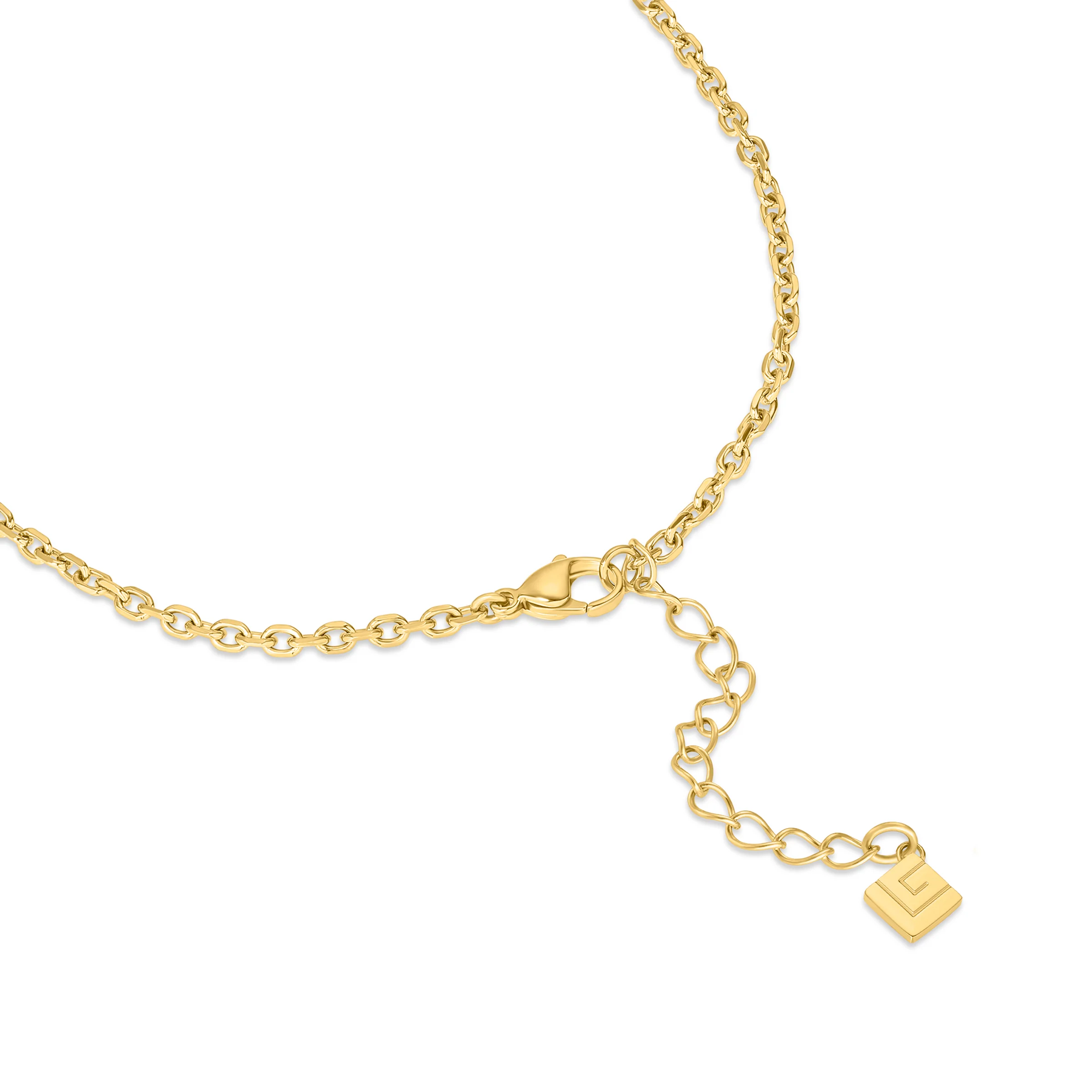 Guy Laroche Coralie Square Gold-Plated Necklace with Mother of Pearl - Image 3