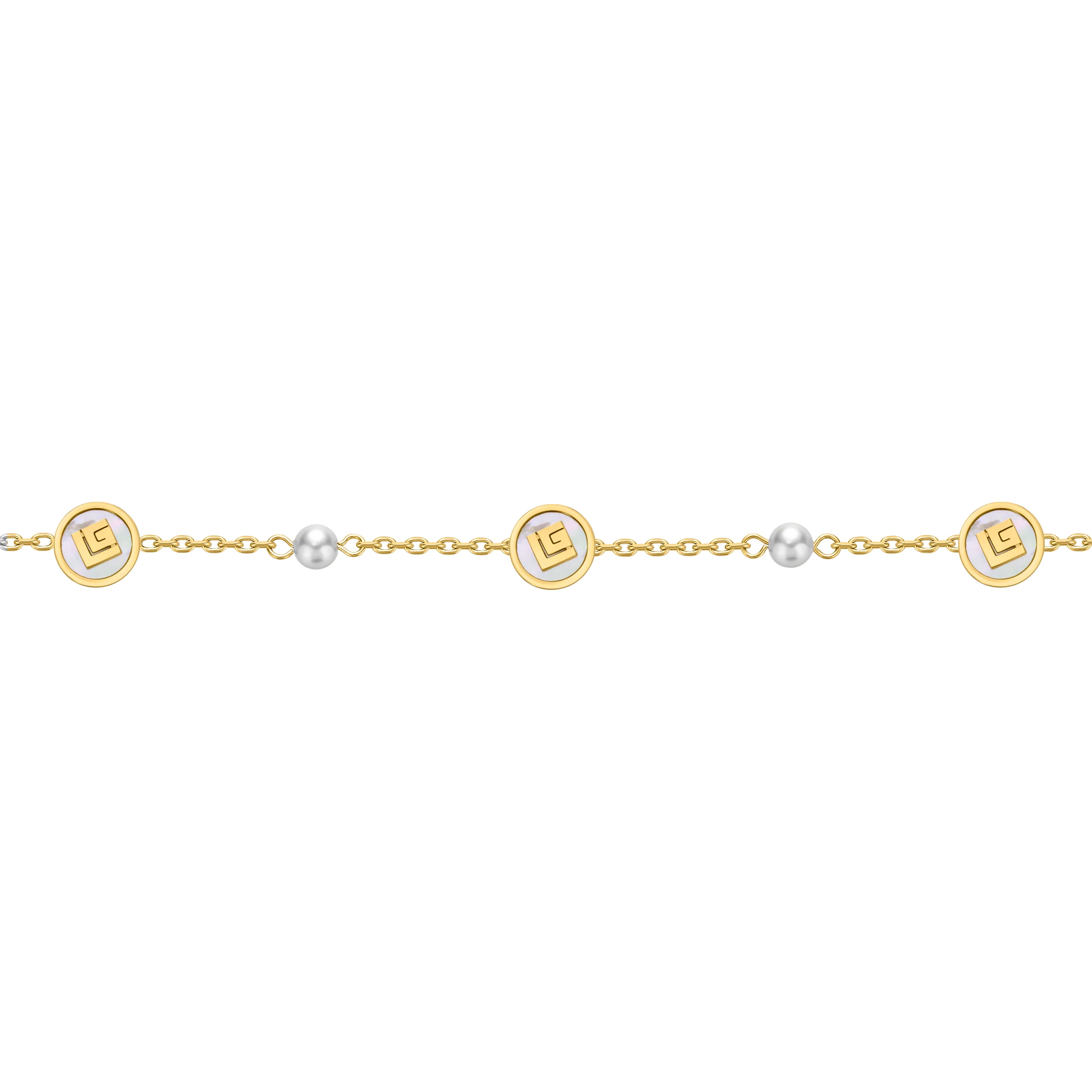 Guy Laroche Gisèle Gold-Plated Bracelet with Mother of Pearl & Pearls - Image 4