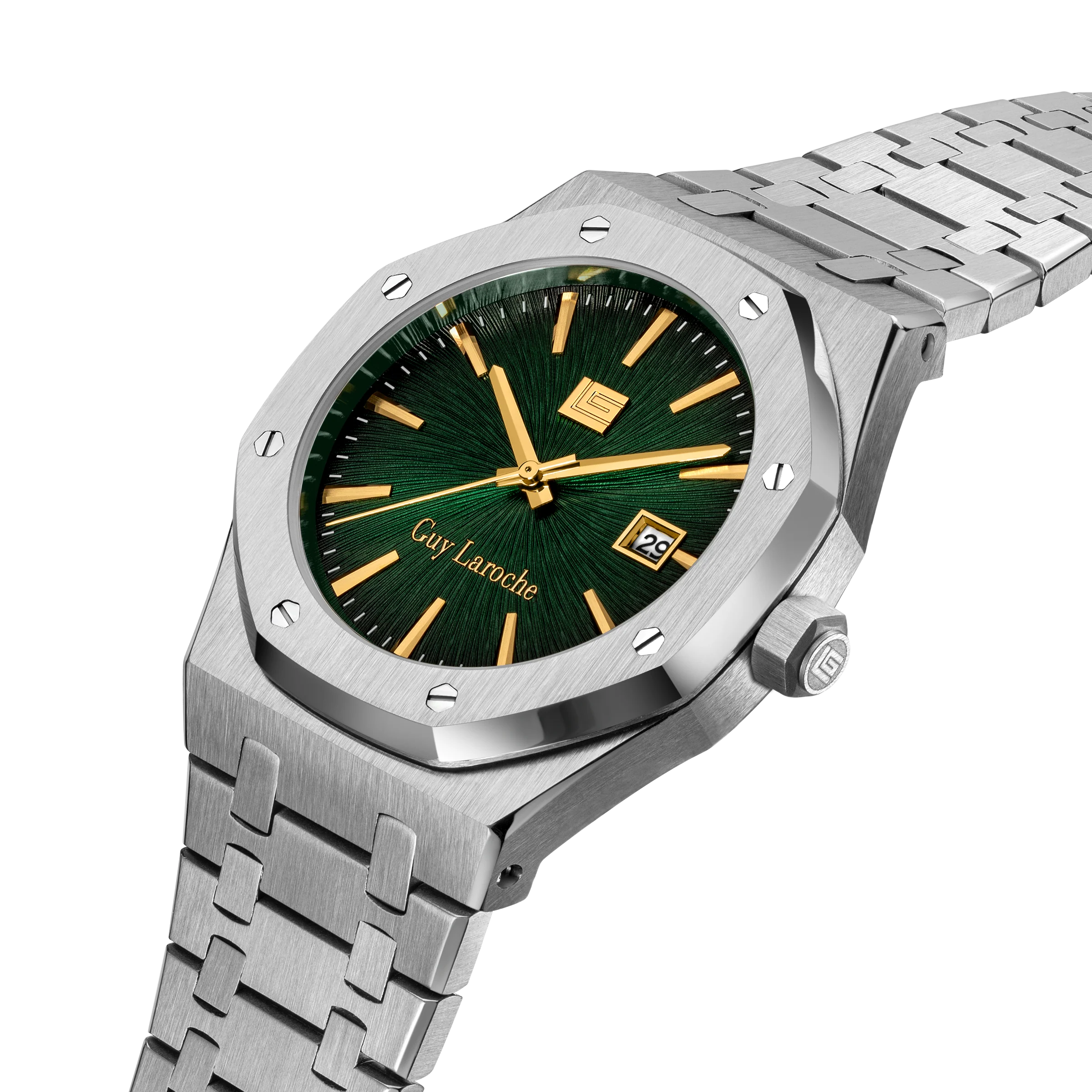 Guy Laroche Green Pattern Dial Watch - Image 2