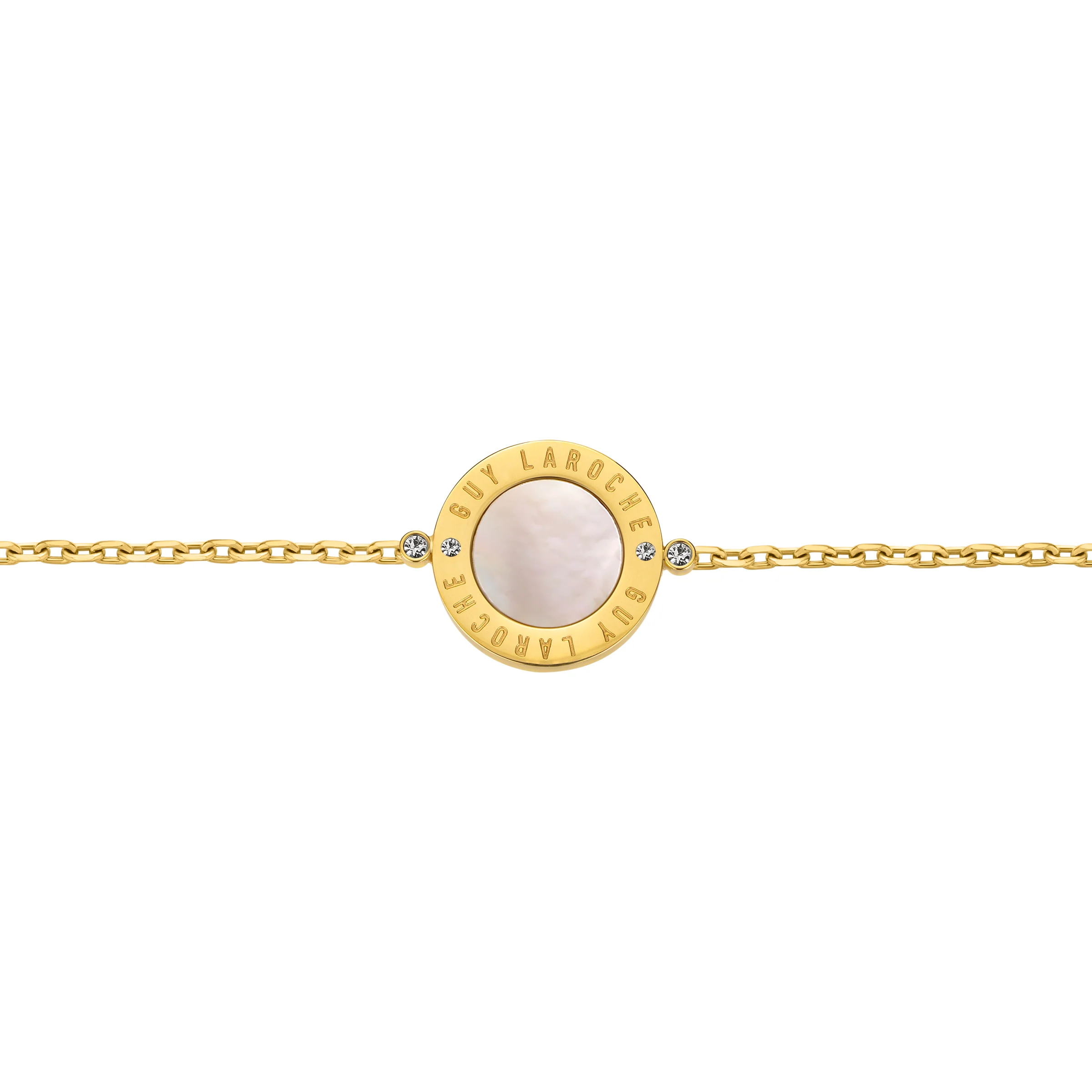Guy Laroche Olivia Gold-Plated Bracelet with Mother of Pearl & Crystals - Image 3