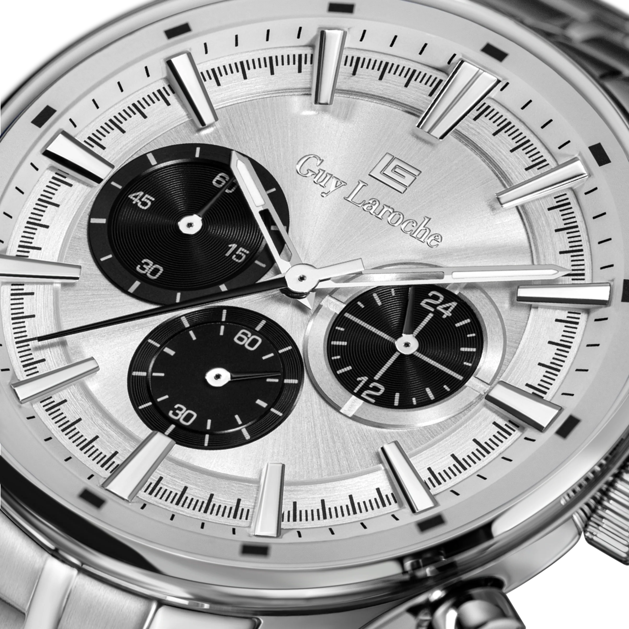 Guy Laroche Silver Embossed Dial Watch - Image 2