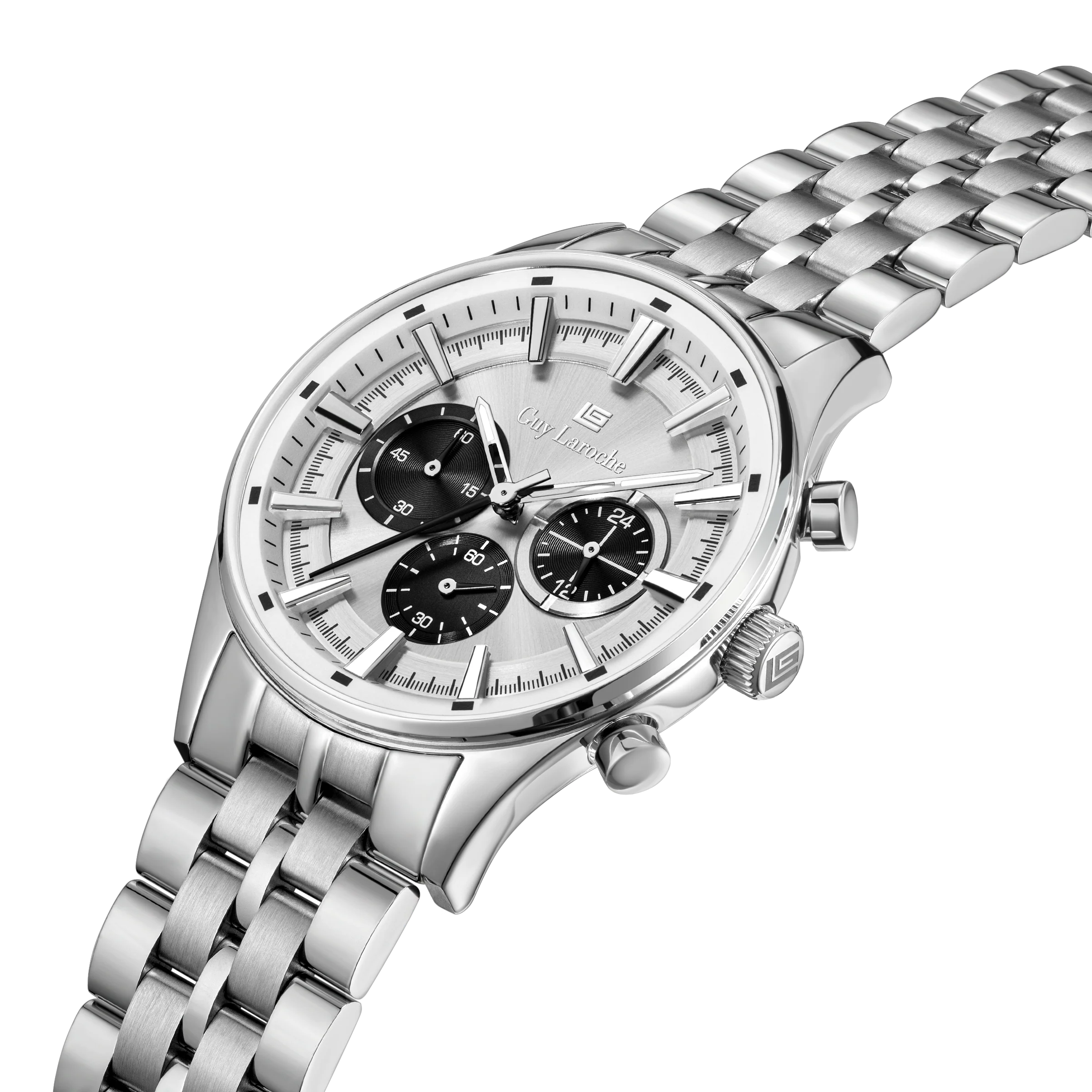 Guy Laroche Silver Embossed Dial Watch - Image 3