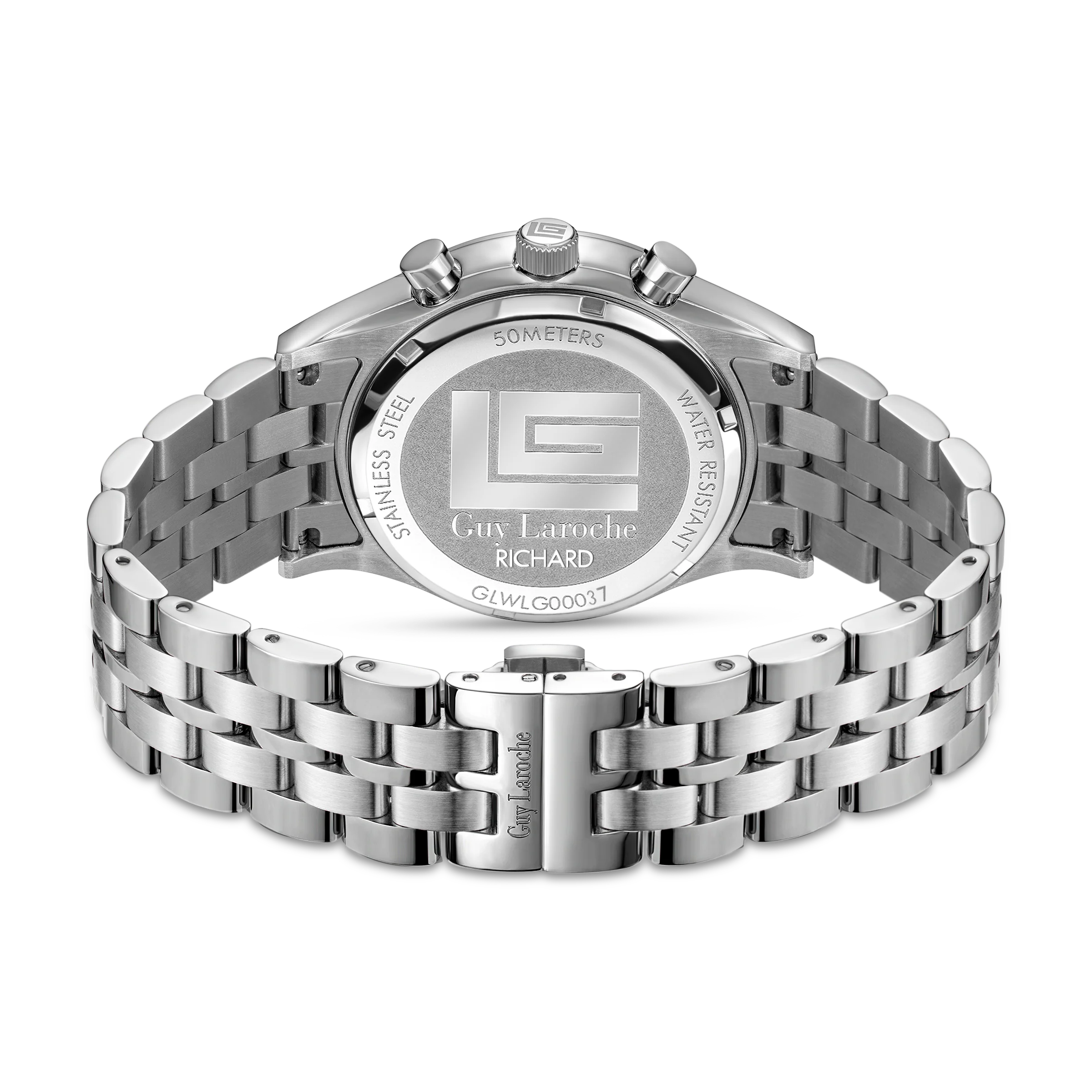 Guy Laroche Silver Embossed Dial Watch - Image 4