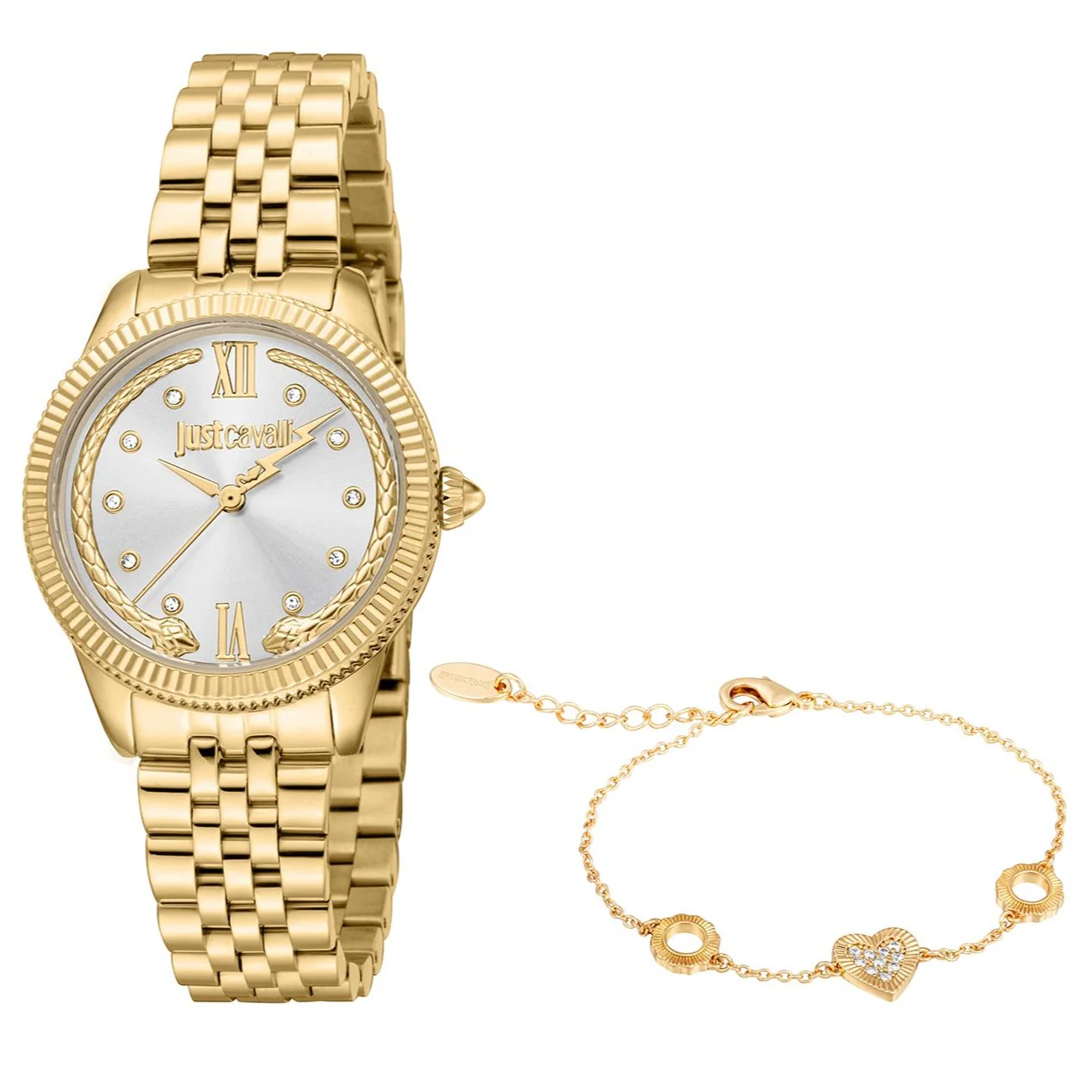 Just Cavalli Ladies Gold Watch and Bracelet Set - Image 2