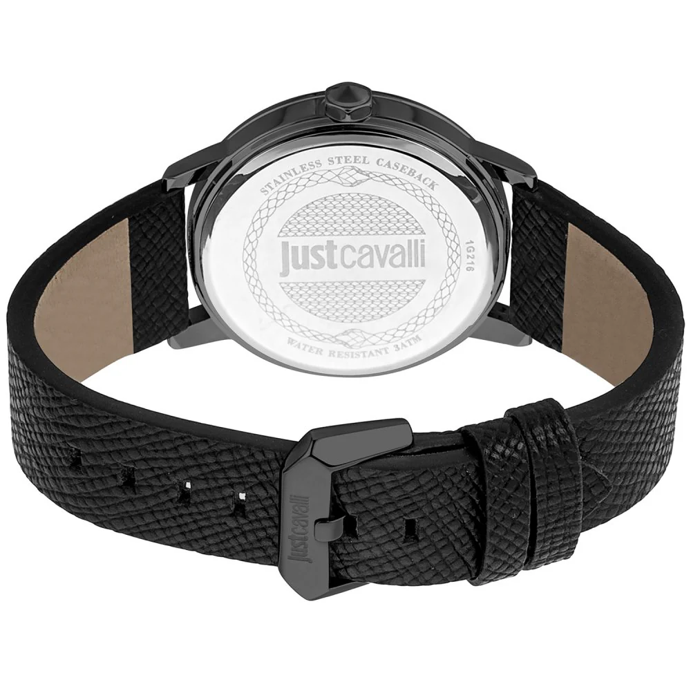 Just Cavalli Men's Black Leather Watches - Image 3
