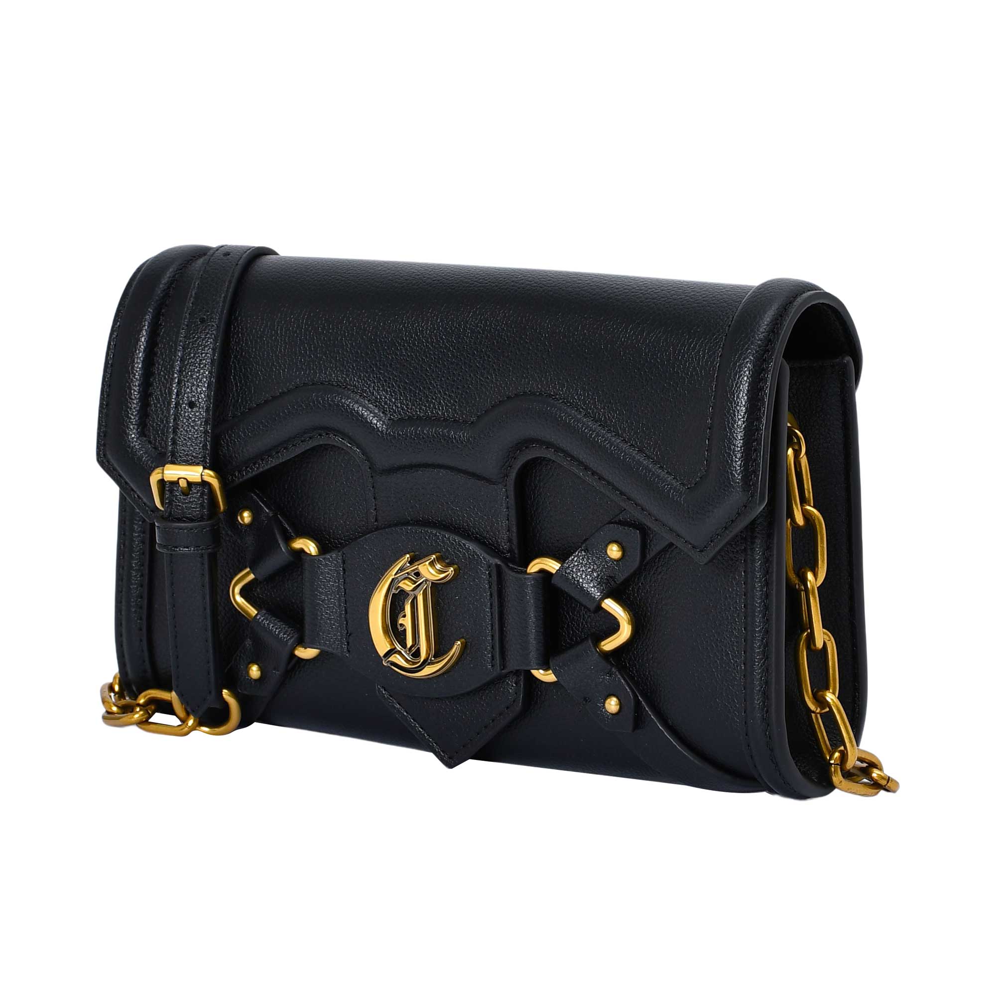 Just Cavalli Women's Gold-Embellished Flap Shoulder Bag - Image 2