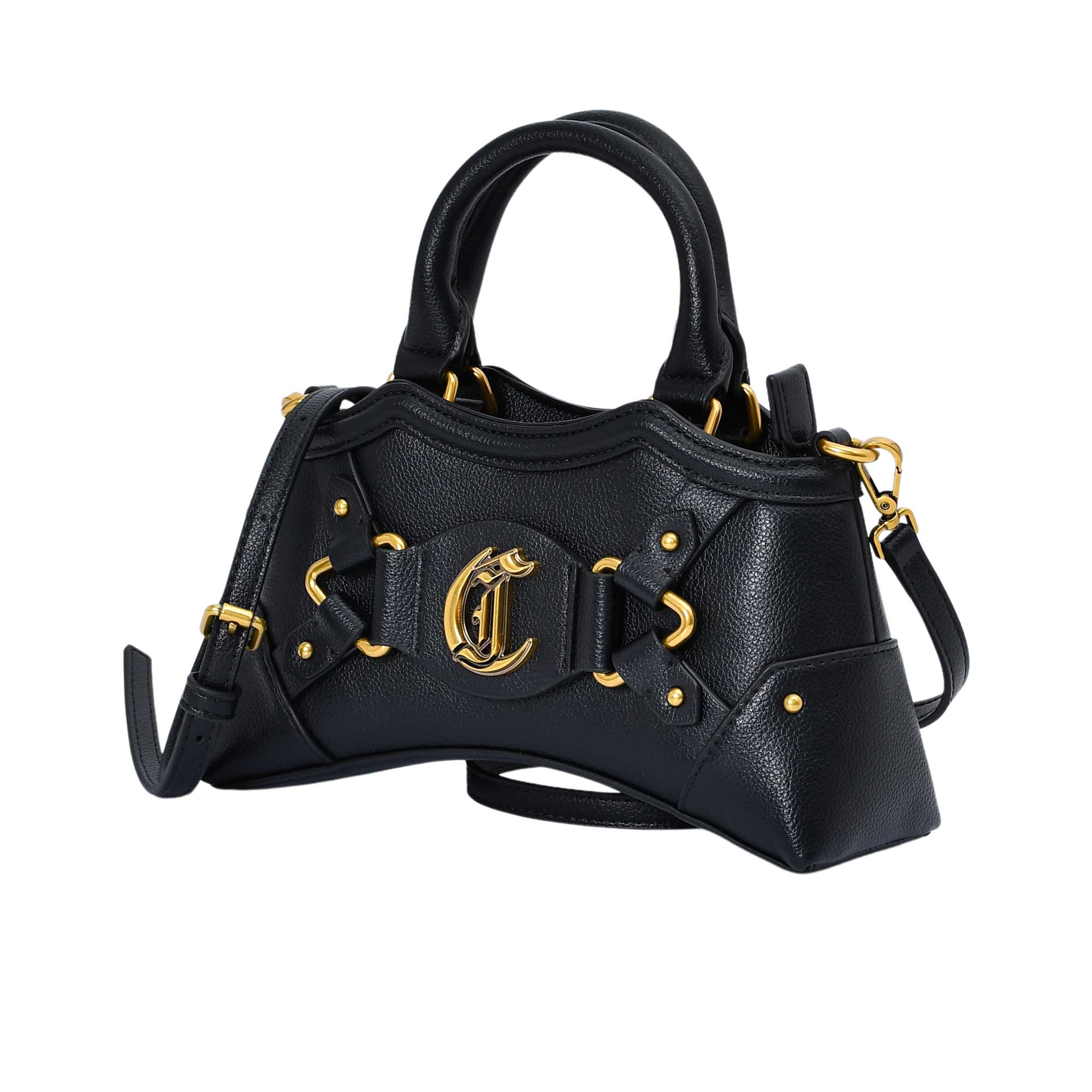 Just Cavalli Women's Gold-Embellished Leather Handbag - Image 2