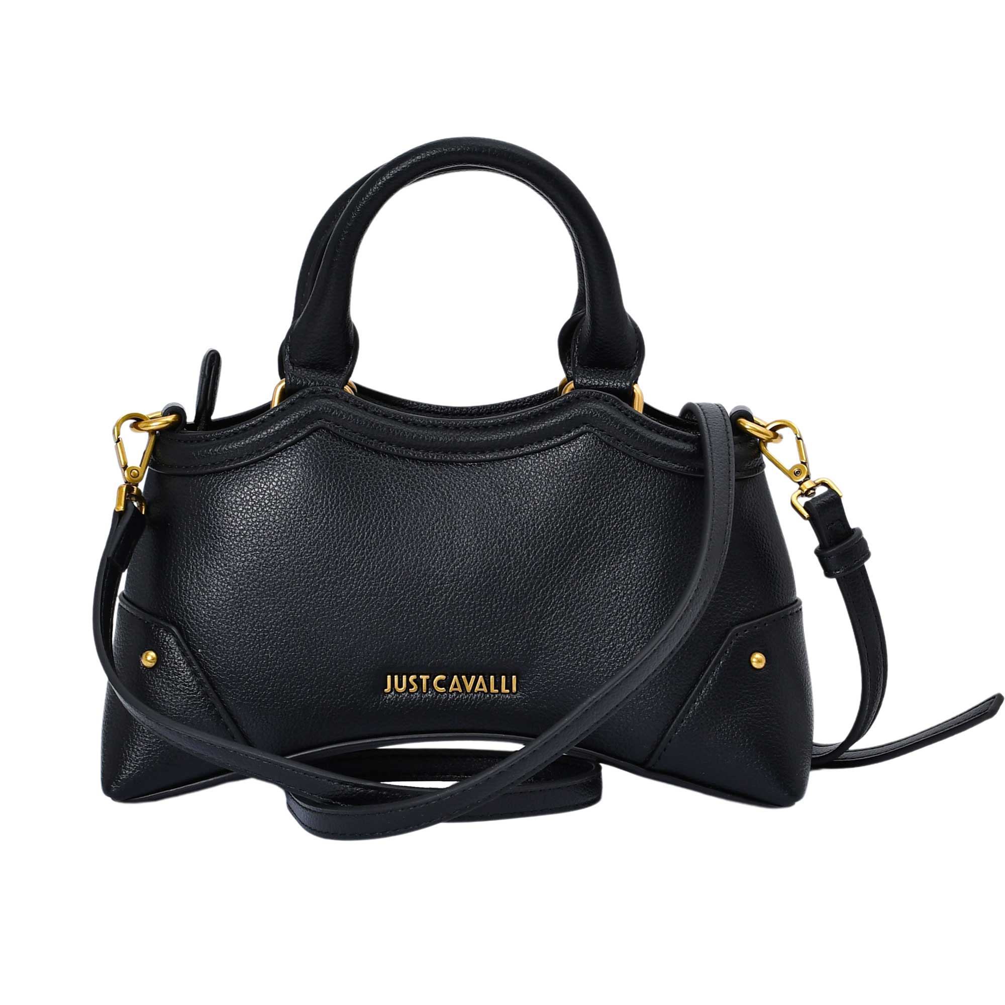 Just Cavalli Women's Gold-Embellished Leather Handbag - Image 3