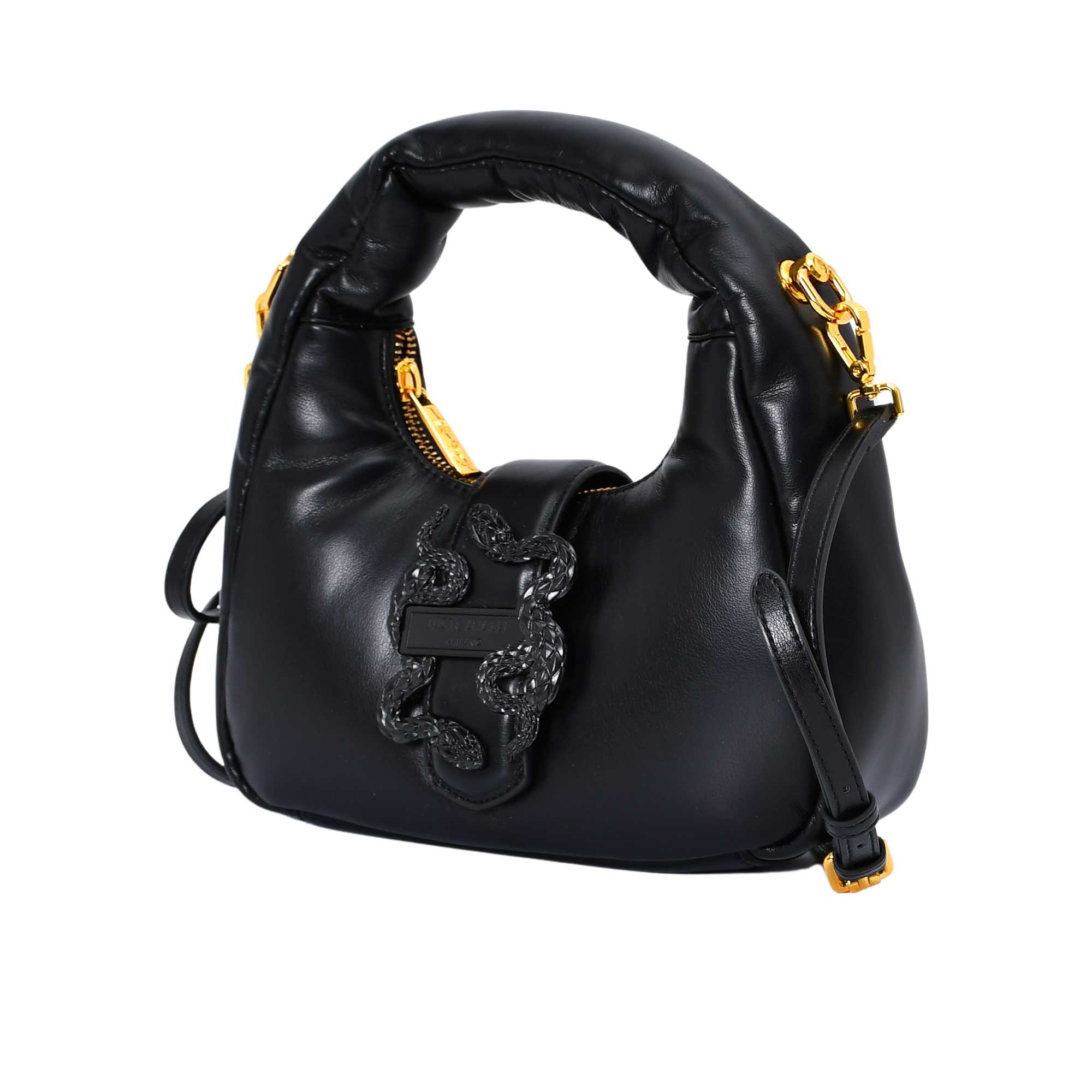 Just Cavalli Women's Puffy Handle Snake-Buckle Bag - Image 2