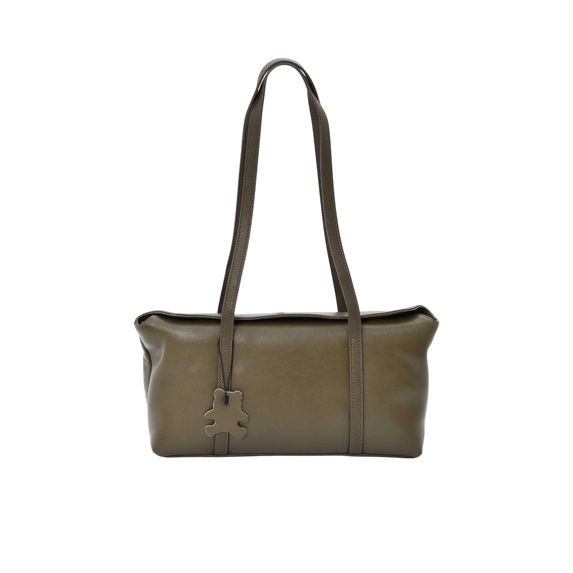 Karisma Women’s Leather Shoulder Bag with Teddy Charm - Image 3