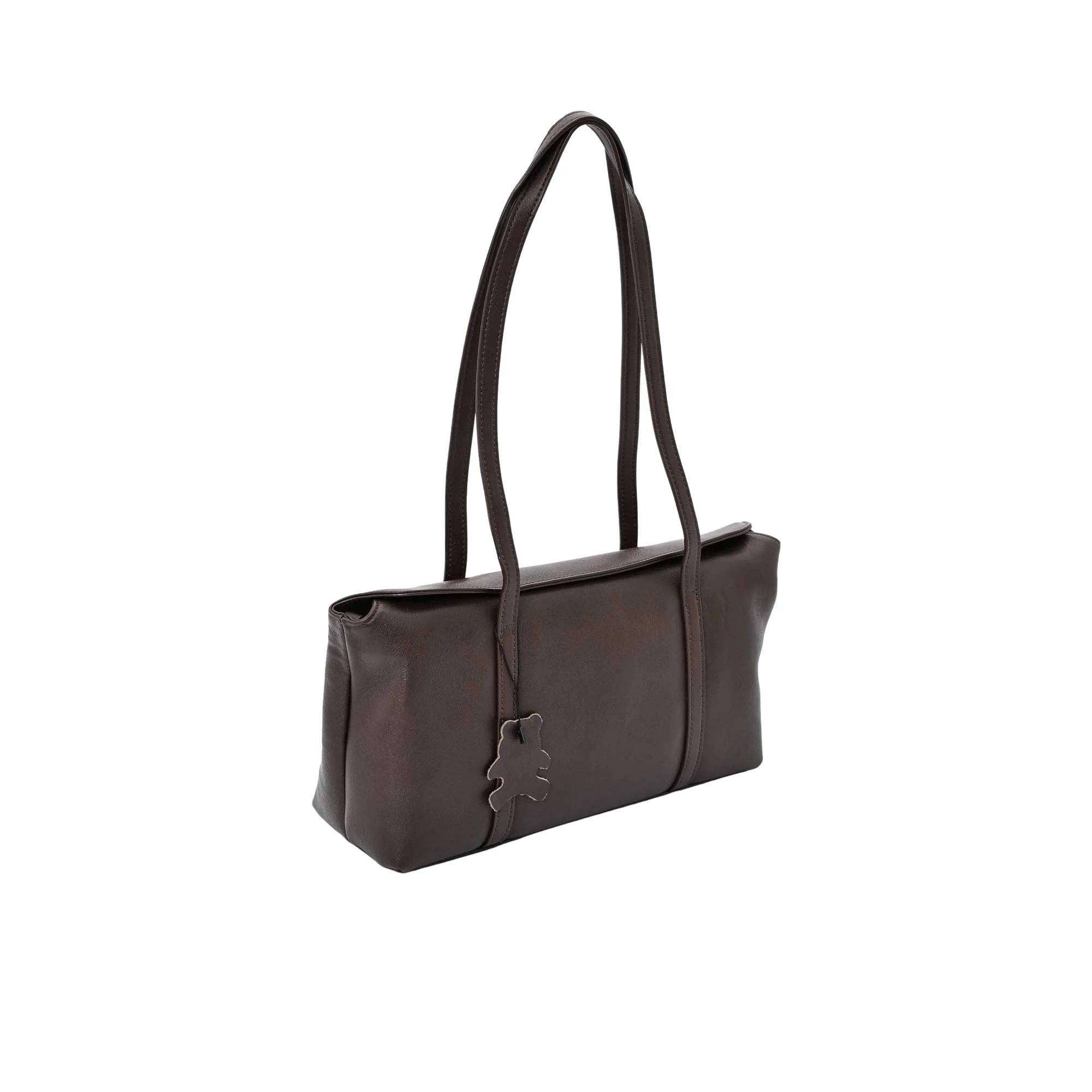 Karisma Women’s Leather Shoulder Bag with Teddy Charm - Image 4