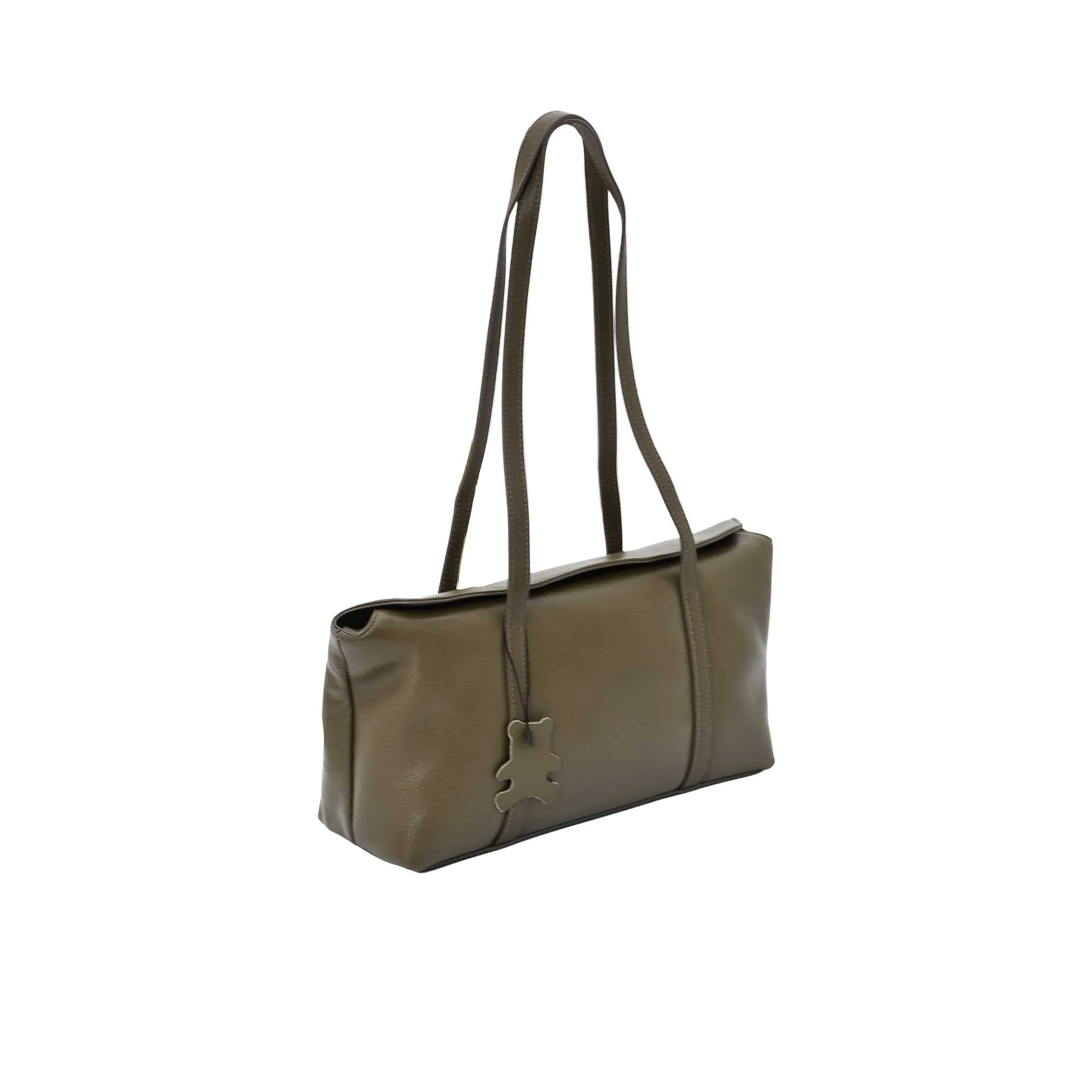 Karisma Women’s Leather Shoulder Bag with Teddy Charm - Image 8